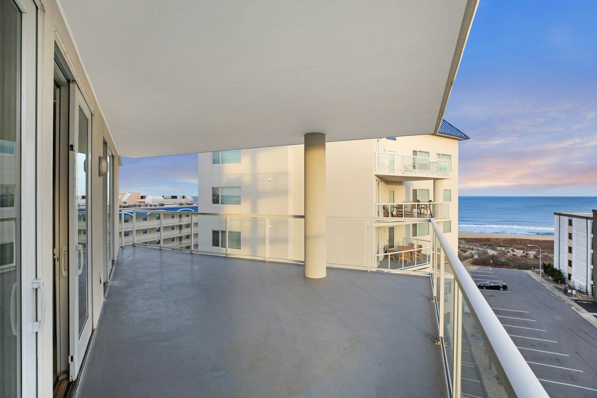 Watch the Waves crash on the Beach as you sip your morning coffee.