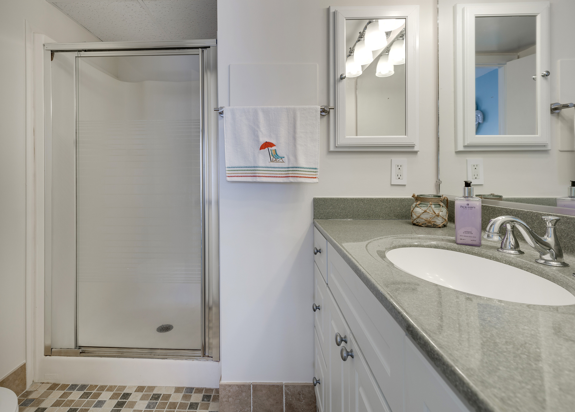 Custom Walk-in Shower in the Primary.