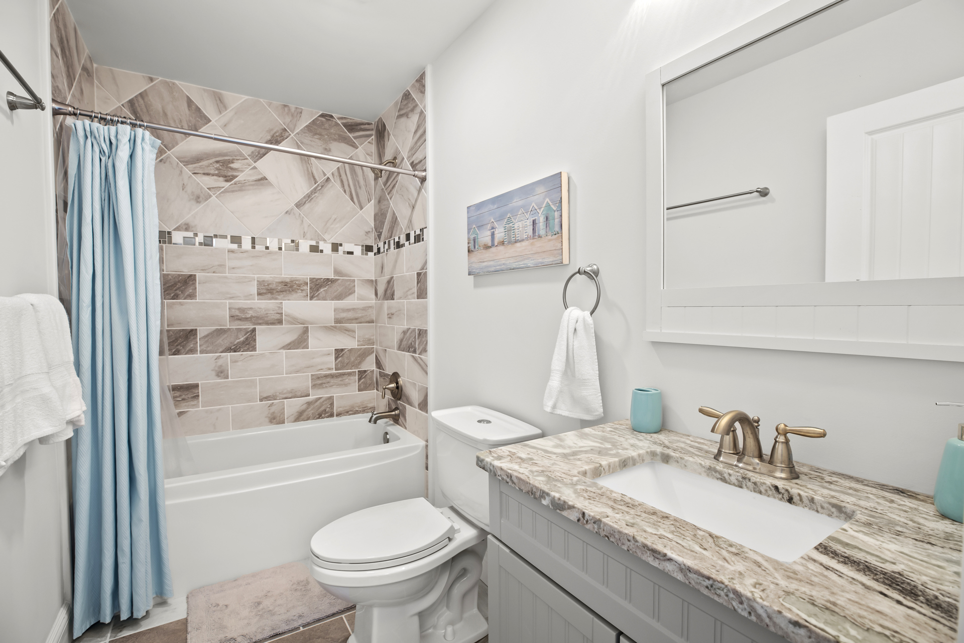 A 2nd Full Bath is shared between Bedrooms 2 and 3.