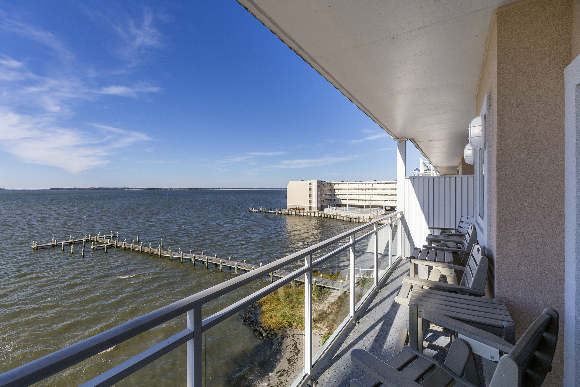 Relax on the huge Bayfront Balcony and take in our famous Ocean City Sunsets.
