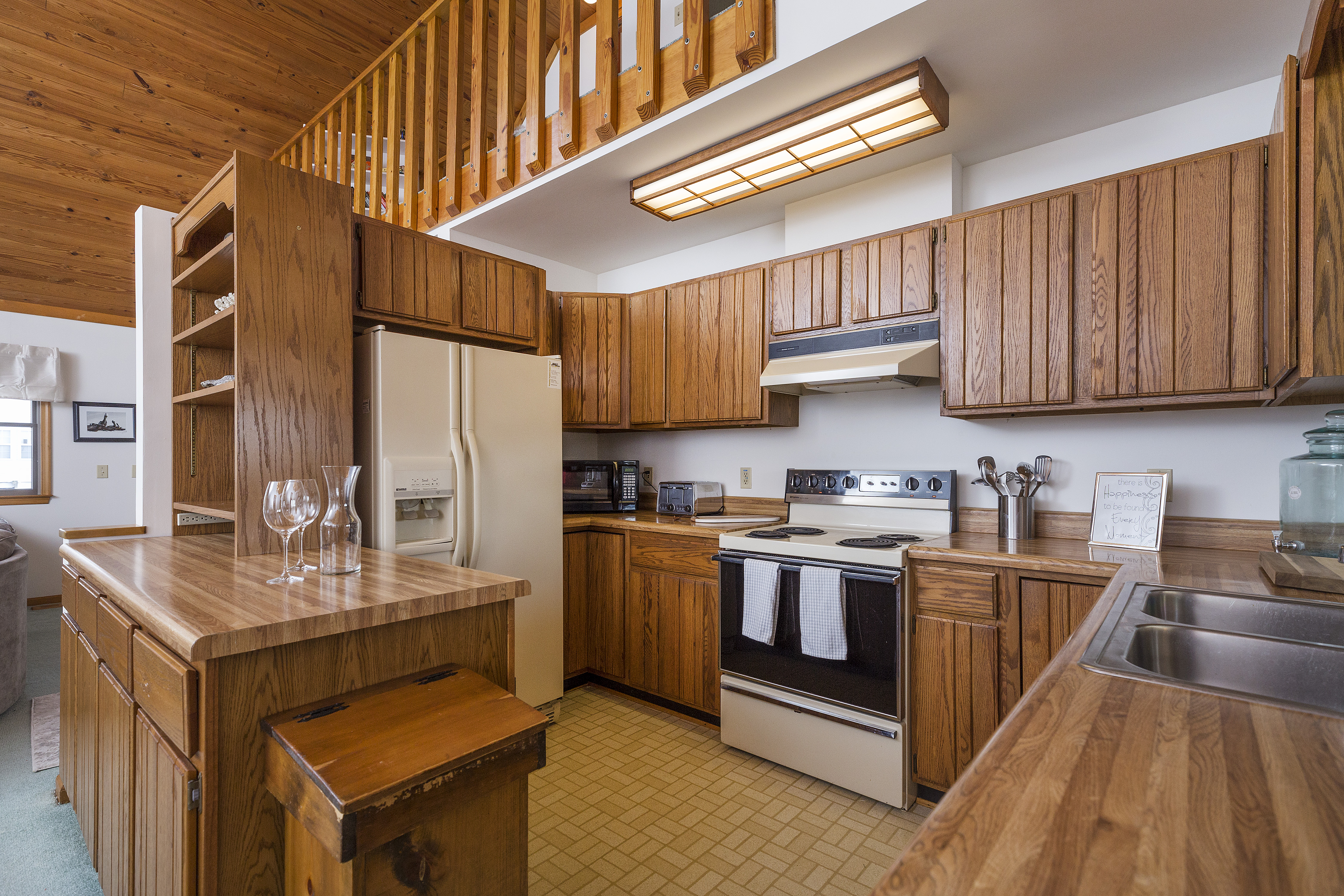 Kitchen is well-stocked with everything you could possibly need.