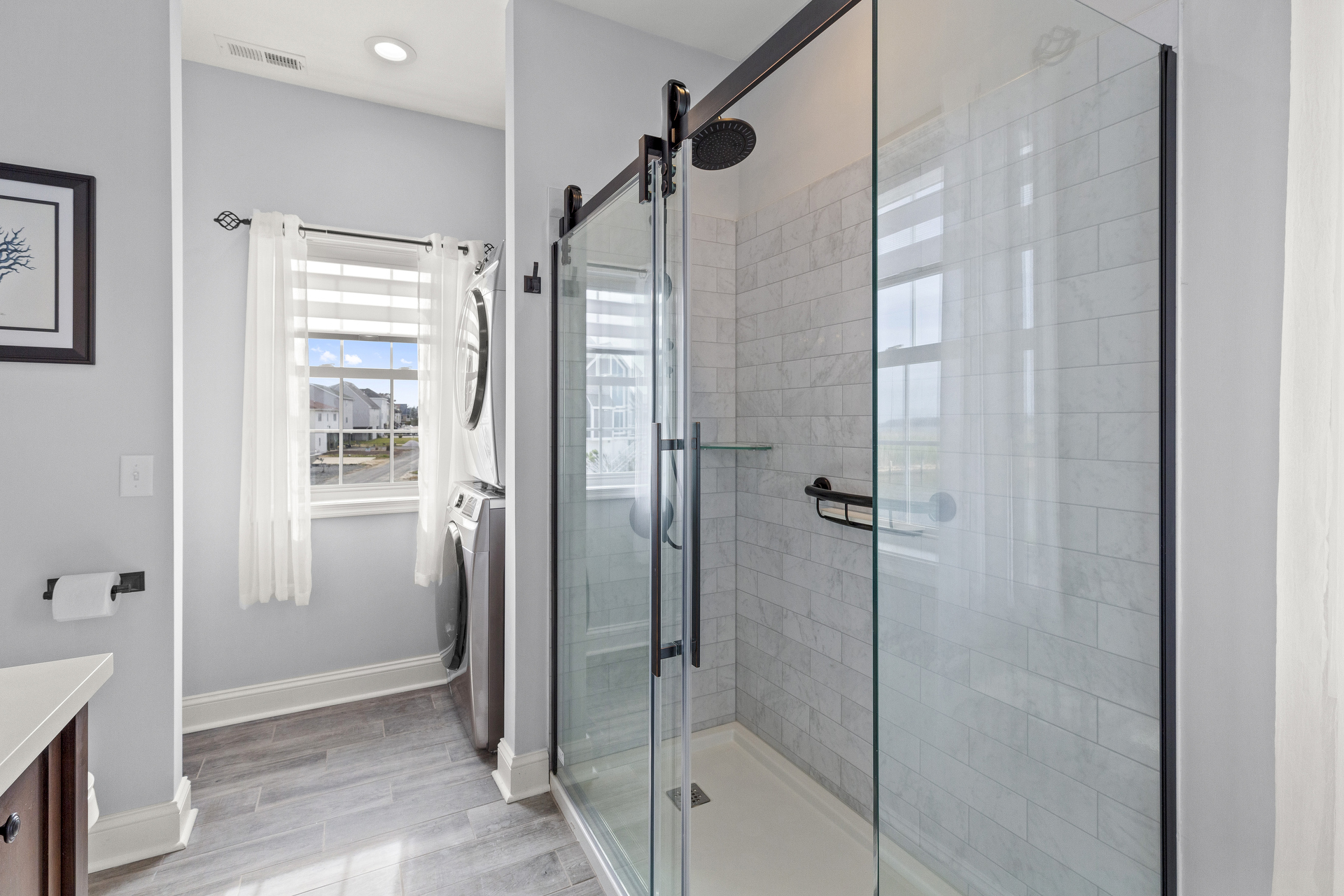 Custom Tile in the Master Bath.