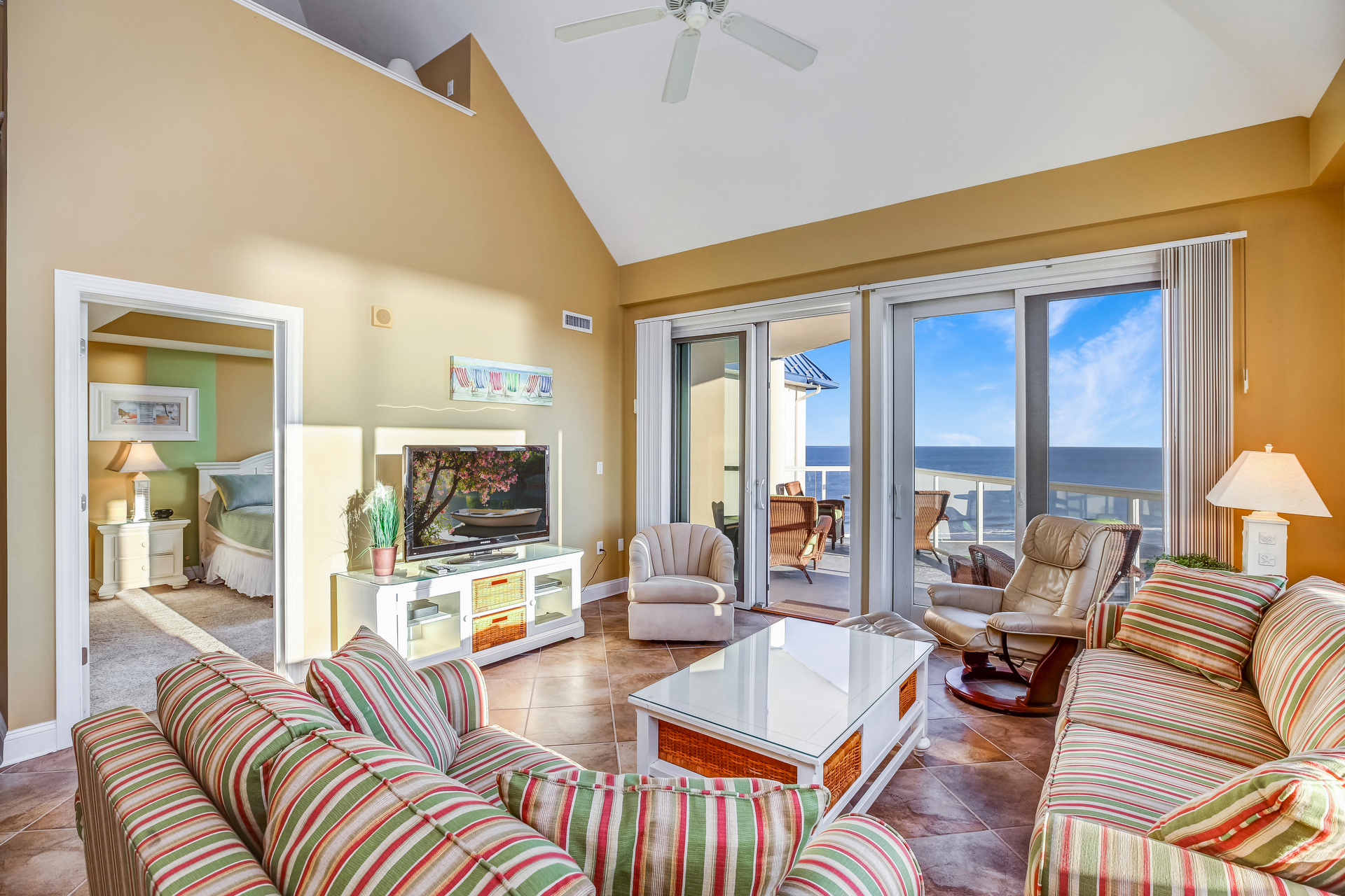 The Primary Bedroom is just off of the Living Area.