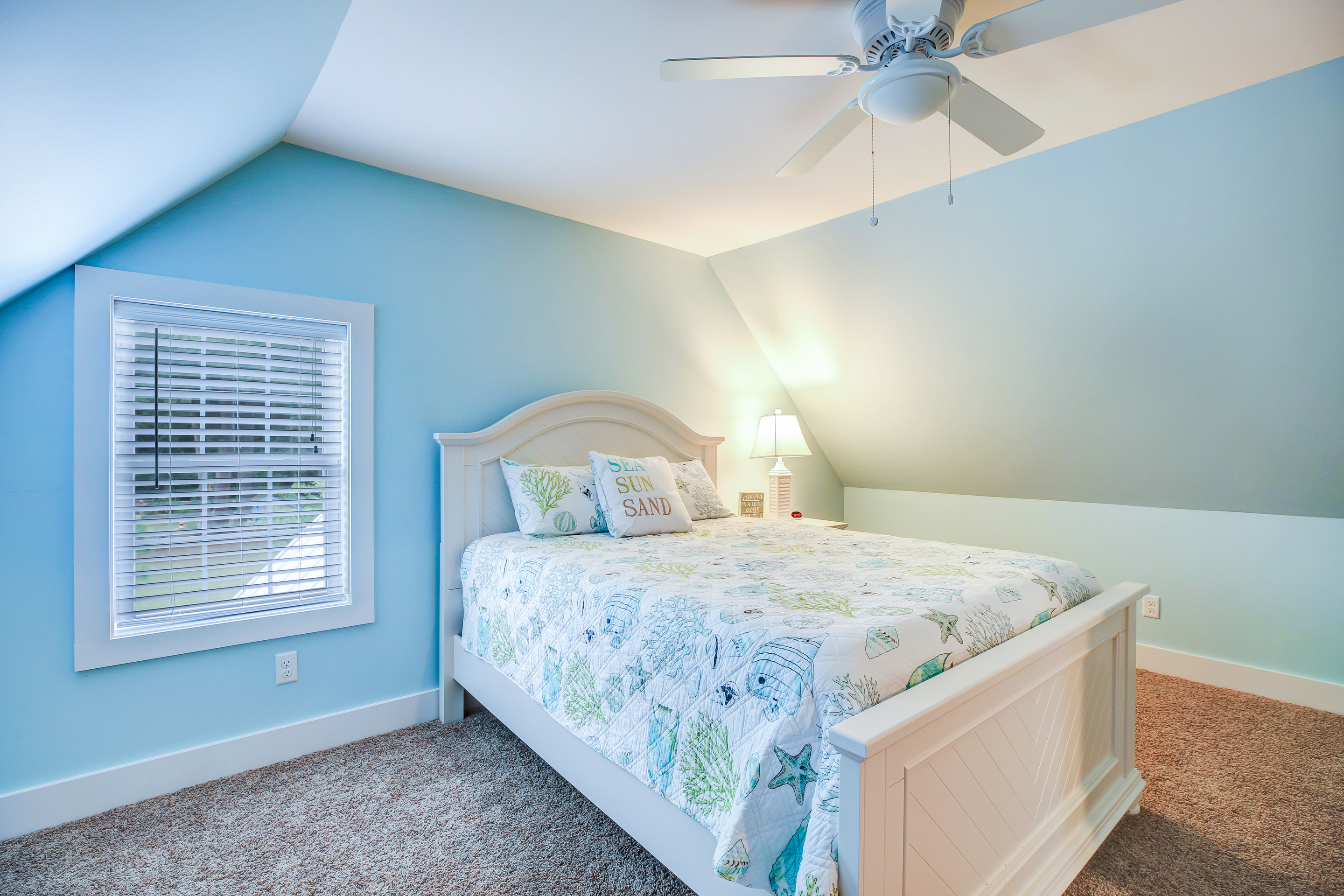 Bedroom 3 has a Queen Bed and Flat Screen TV.