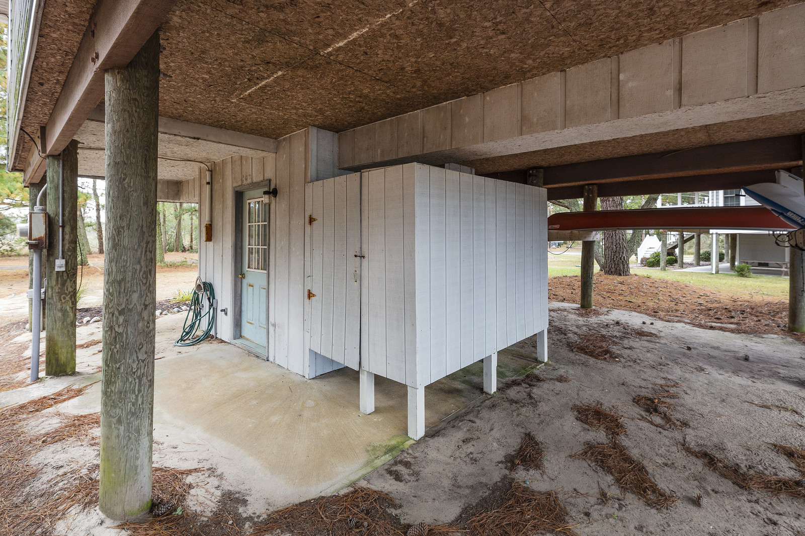 The Outside Shower comes in very handy for a quick rinse after time on the beach.