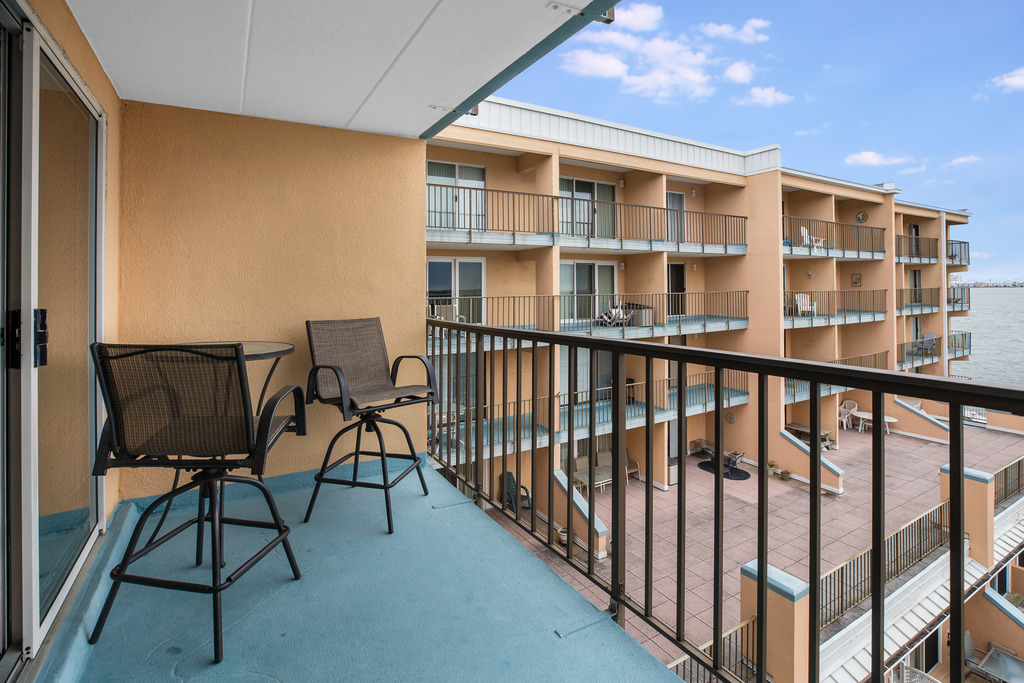 Dine Al Fresco or enjoy morning coffee on the huge furnished balcony.