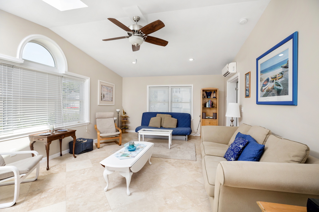 Albion has a wonderful 2nd Living Area with Sleeper Sofa and gorgeous Coastal Artwork.