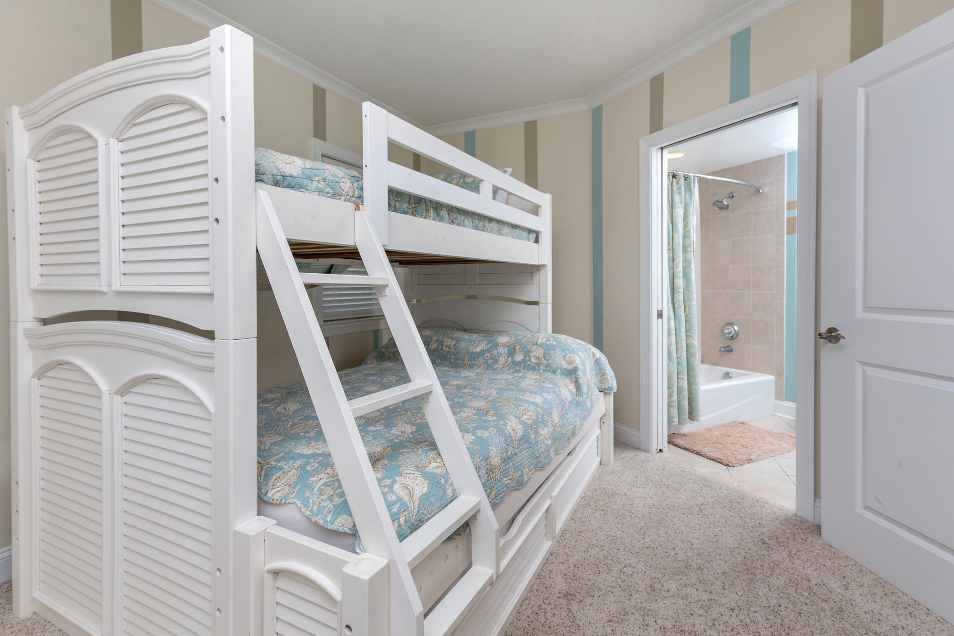 Bedroom 3 has Pyramid Bunk with Trundle Bed.