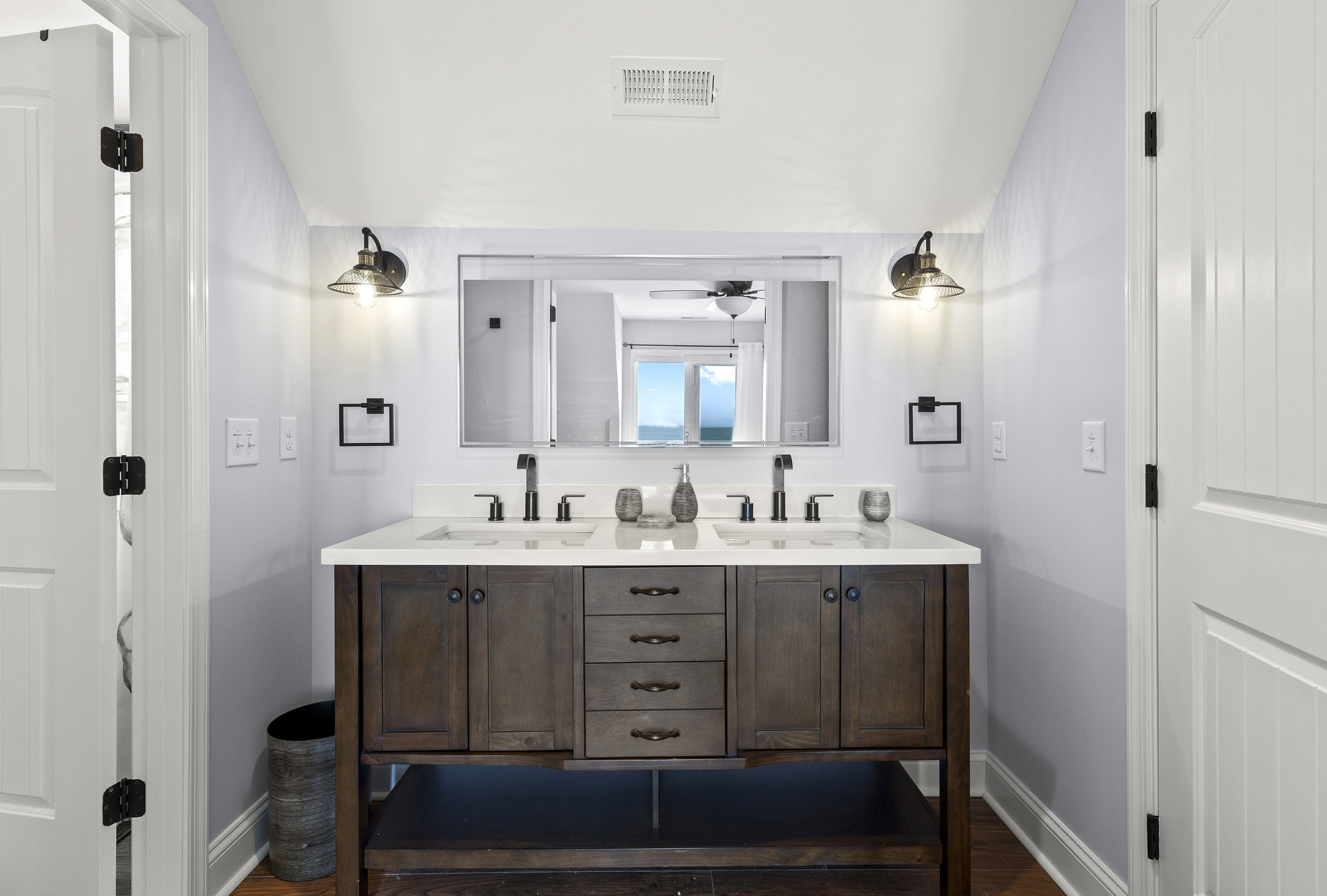 Stunning Vanity in Bedroom 2 just outside of Full Bath.