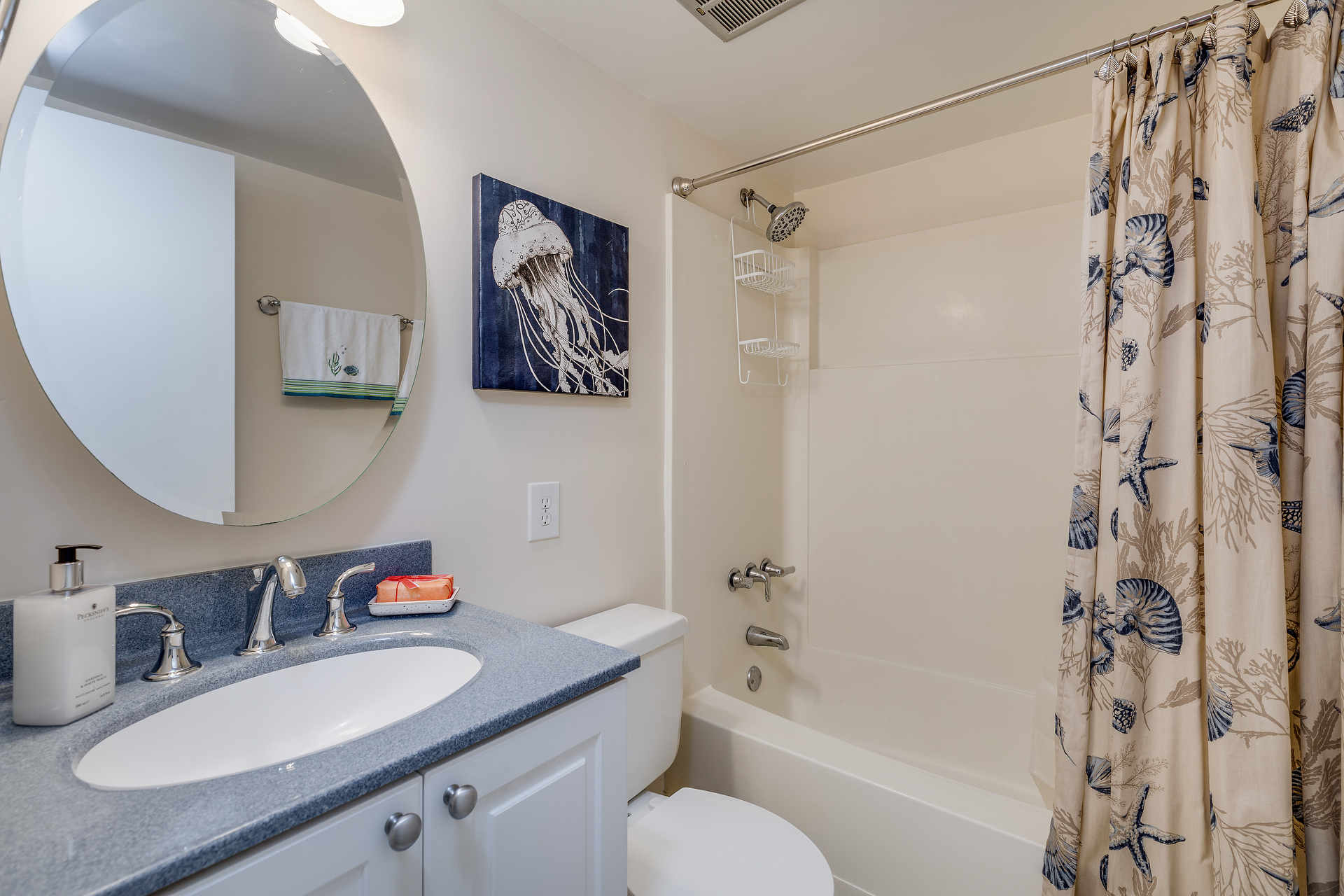 A 2nd Full Bath is convenient to Living Area and other Bedrooms.