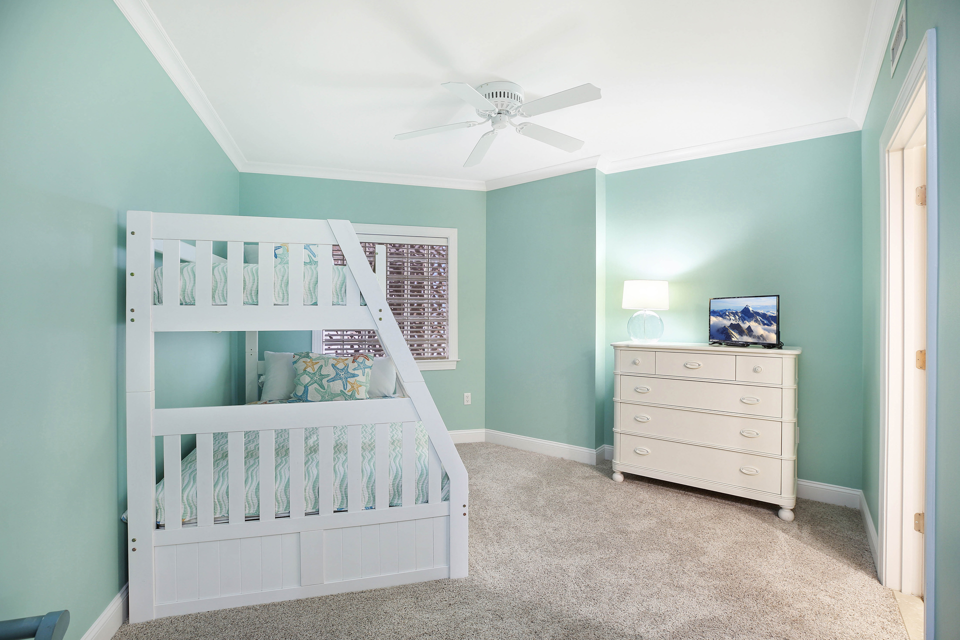 The 4th Bedroom has a Pyramid Bunk with Twin Trundle and sleeps 4.