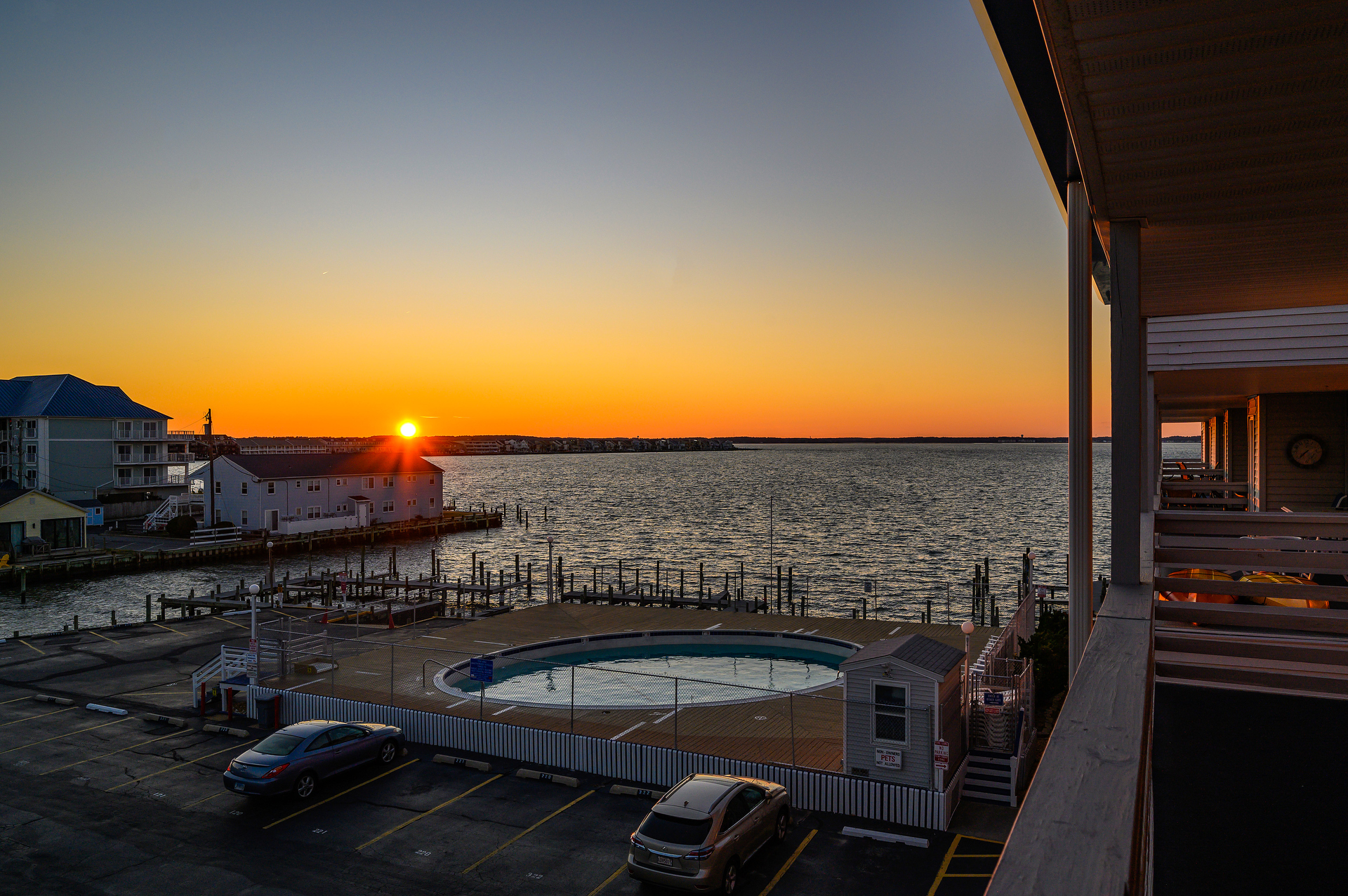 Take in magnificent Sunsets over the Bay from your Private Balcony.