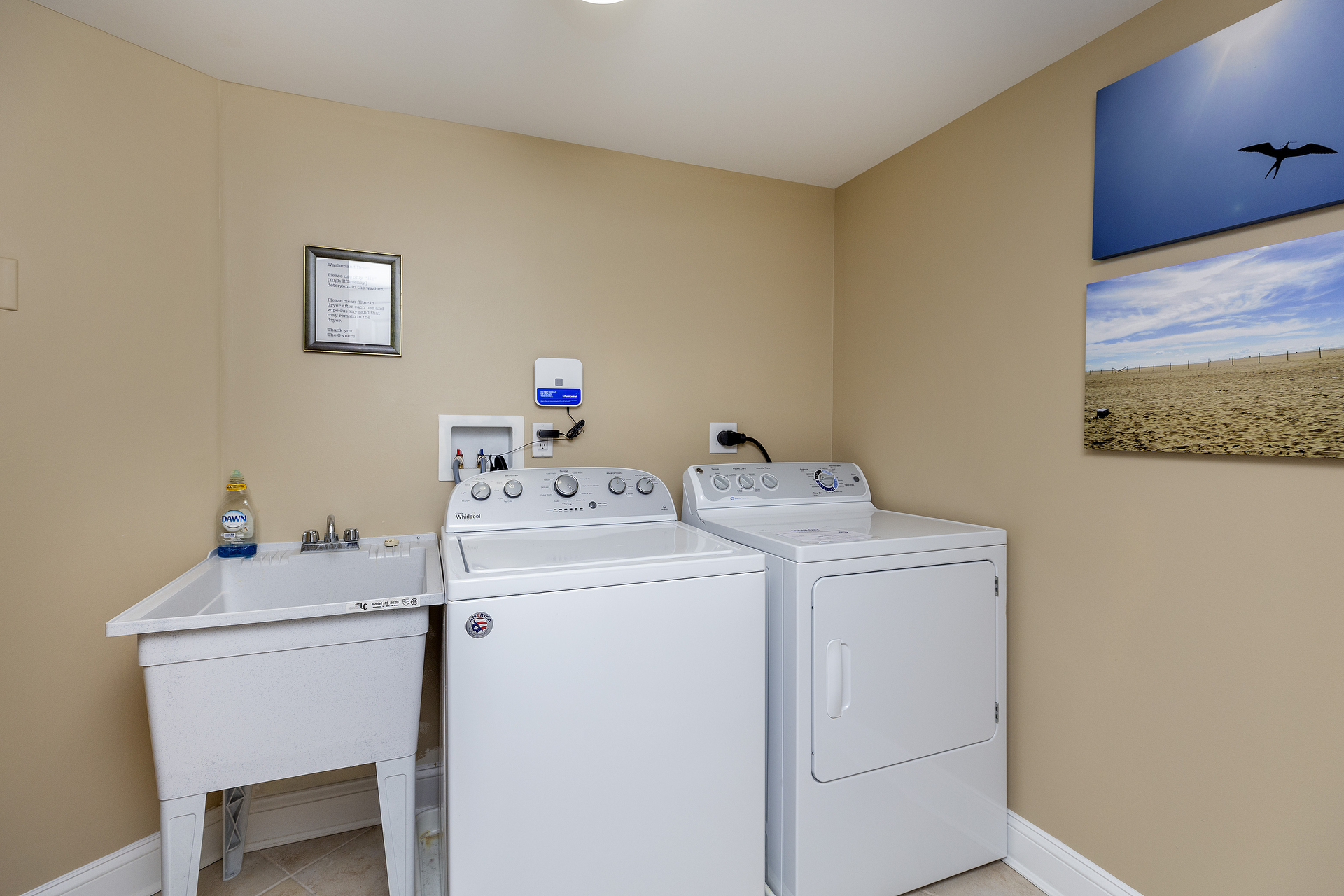 Even the Laundry Room has a touch of Luxury....