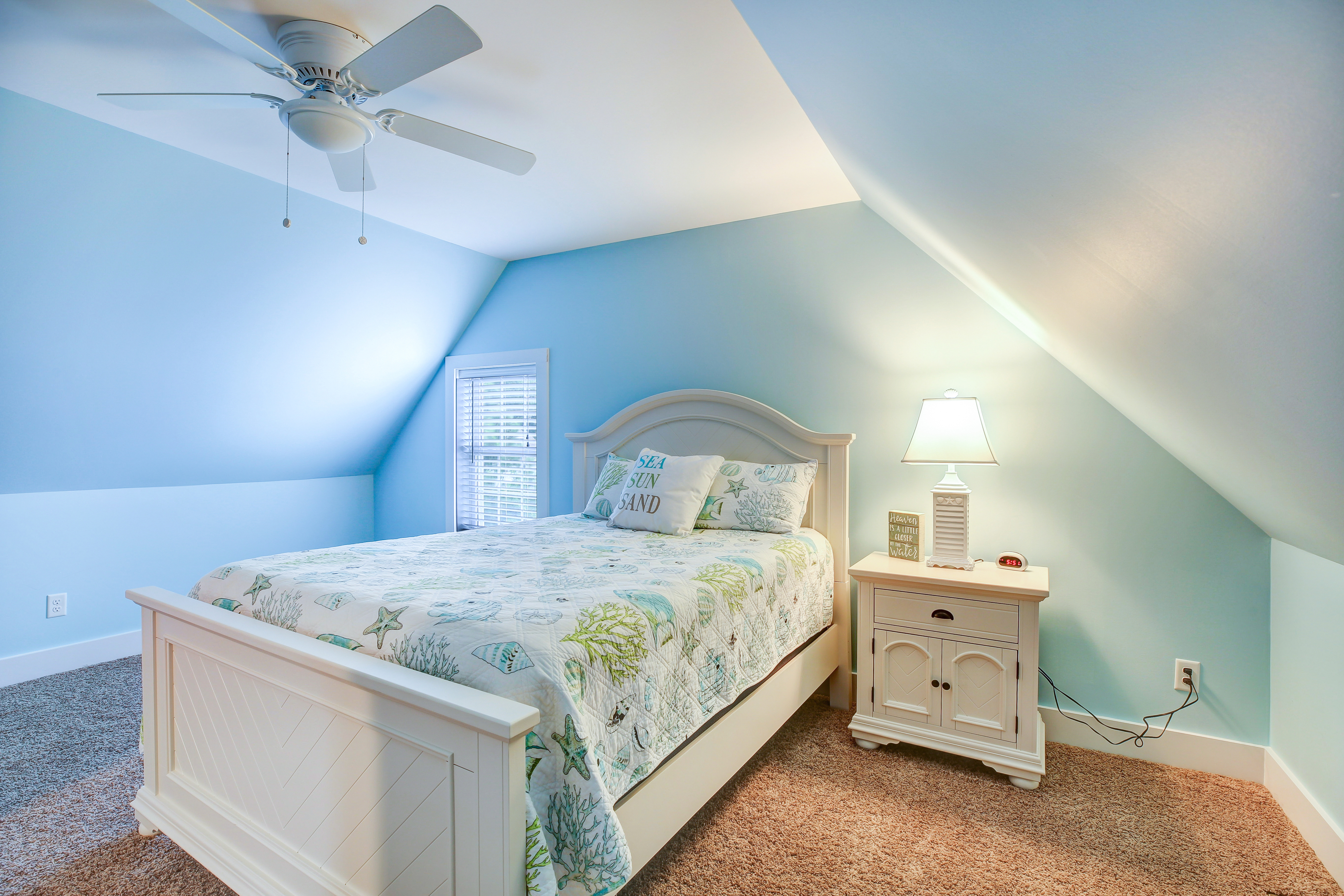 Bedroom 3 is unique & lovely.