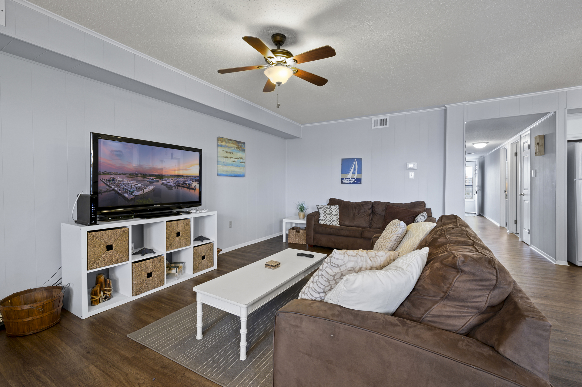 Relax in the spacious Living Area with Free WiFi & Flat Screen TV.