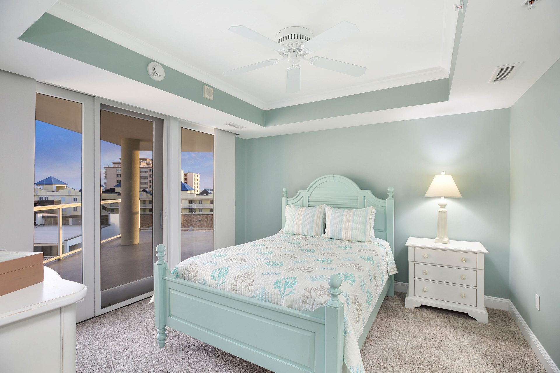 Stunning Primary Bedroom with Queen Bed and amazing Views & Access to Ocean View Balcony.