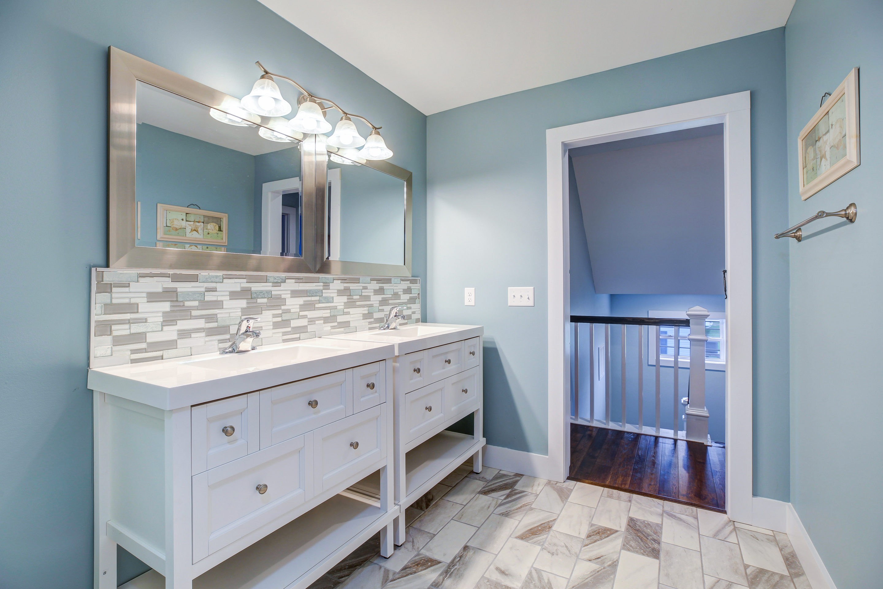 Full Bath 2 is equally stunning upstairs.