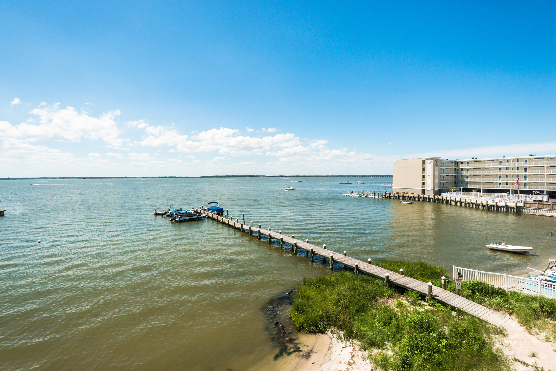 Sunset Beach has an awesome Private Pier for fishing, crabbing, and playing.