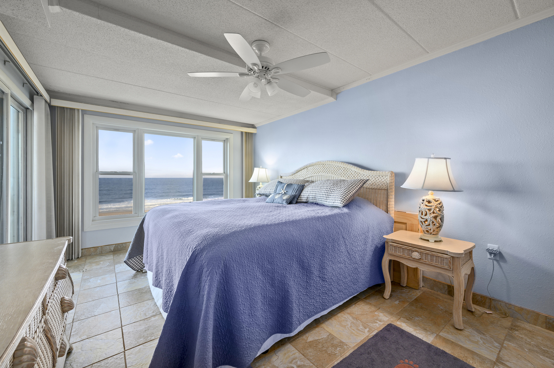 Spectacular Primary Bedroom with King and amazing Ocean Views.