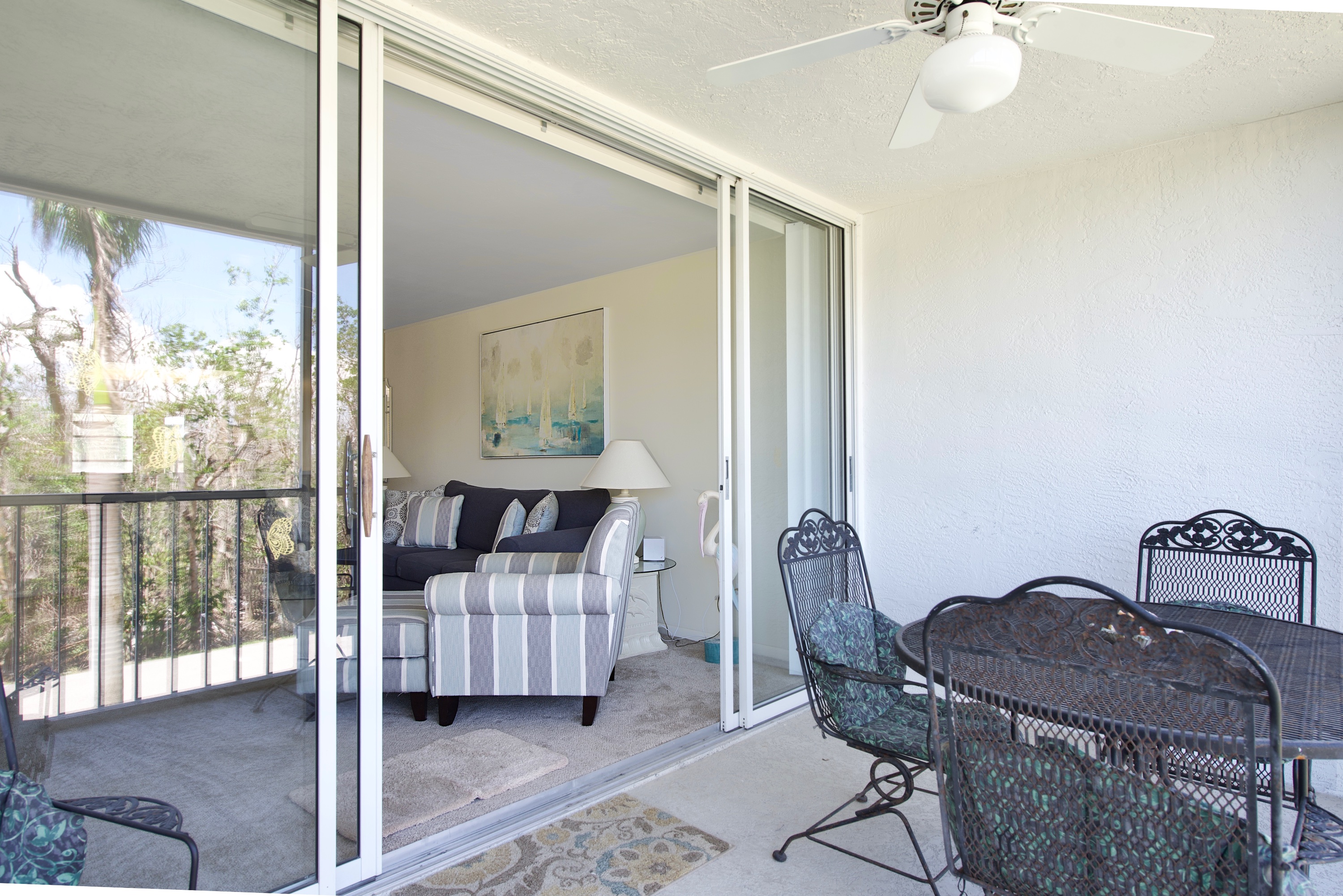 Patio into living room