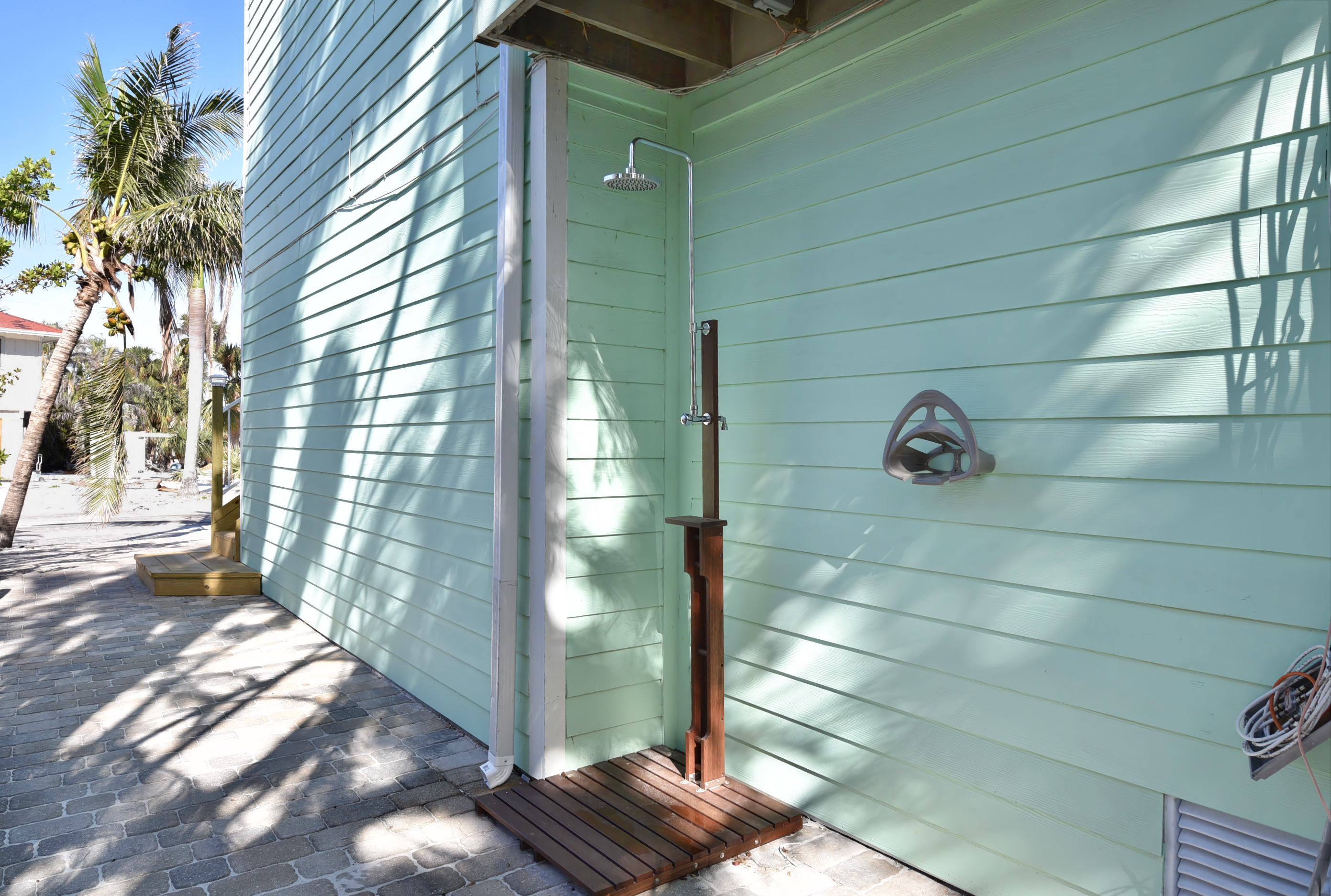 Outdoor Shower post hurricane