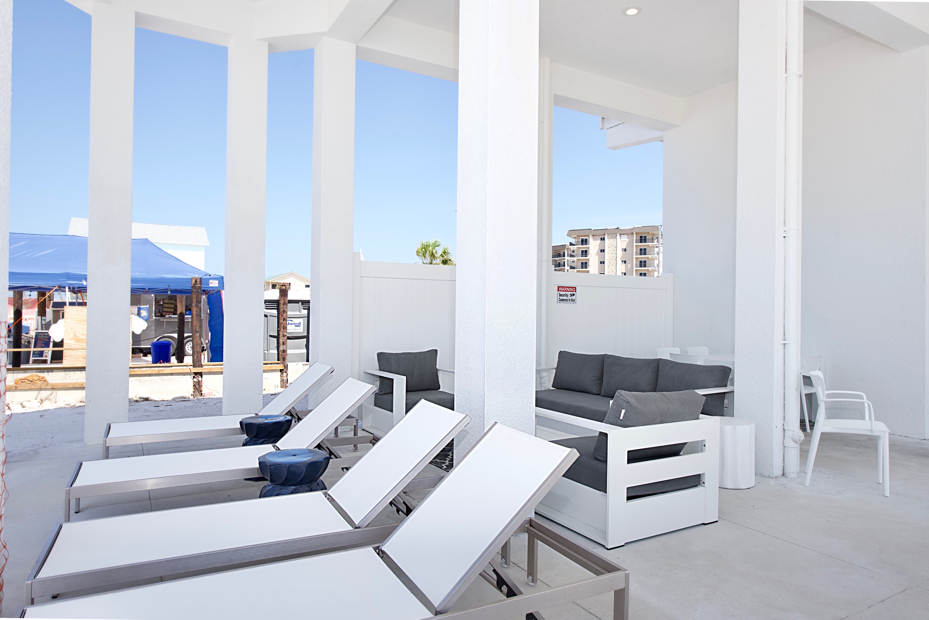 Lounge space by the pool