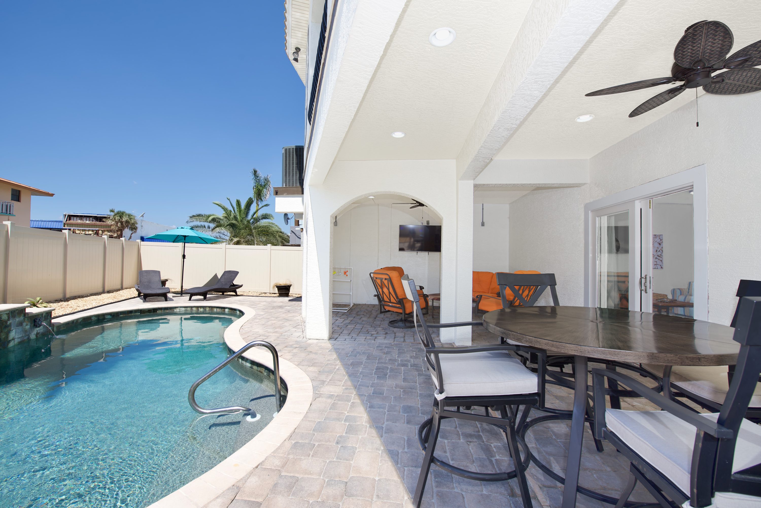 Post hurricane poolside seating
