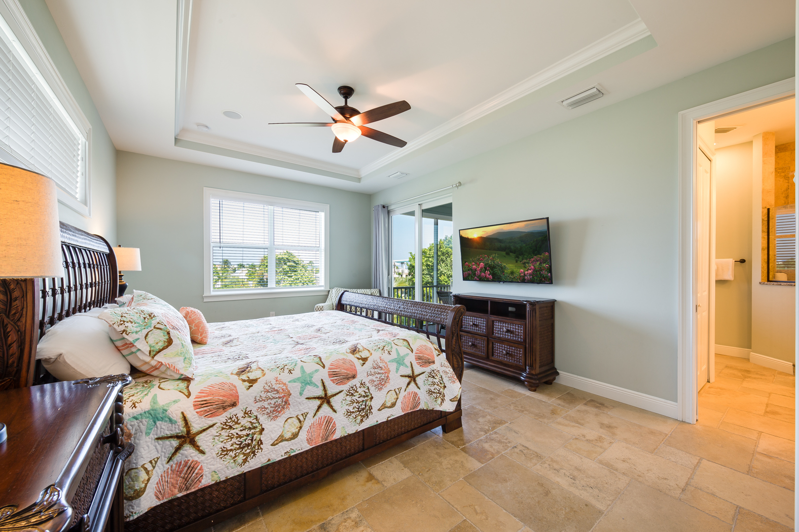Master Bedroom ensuite bathroom and patio