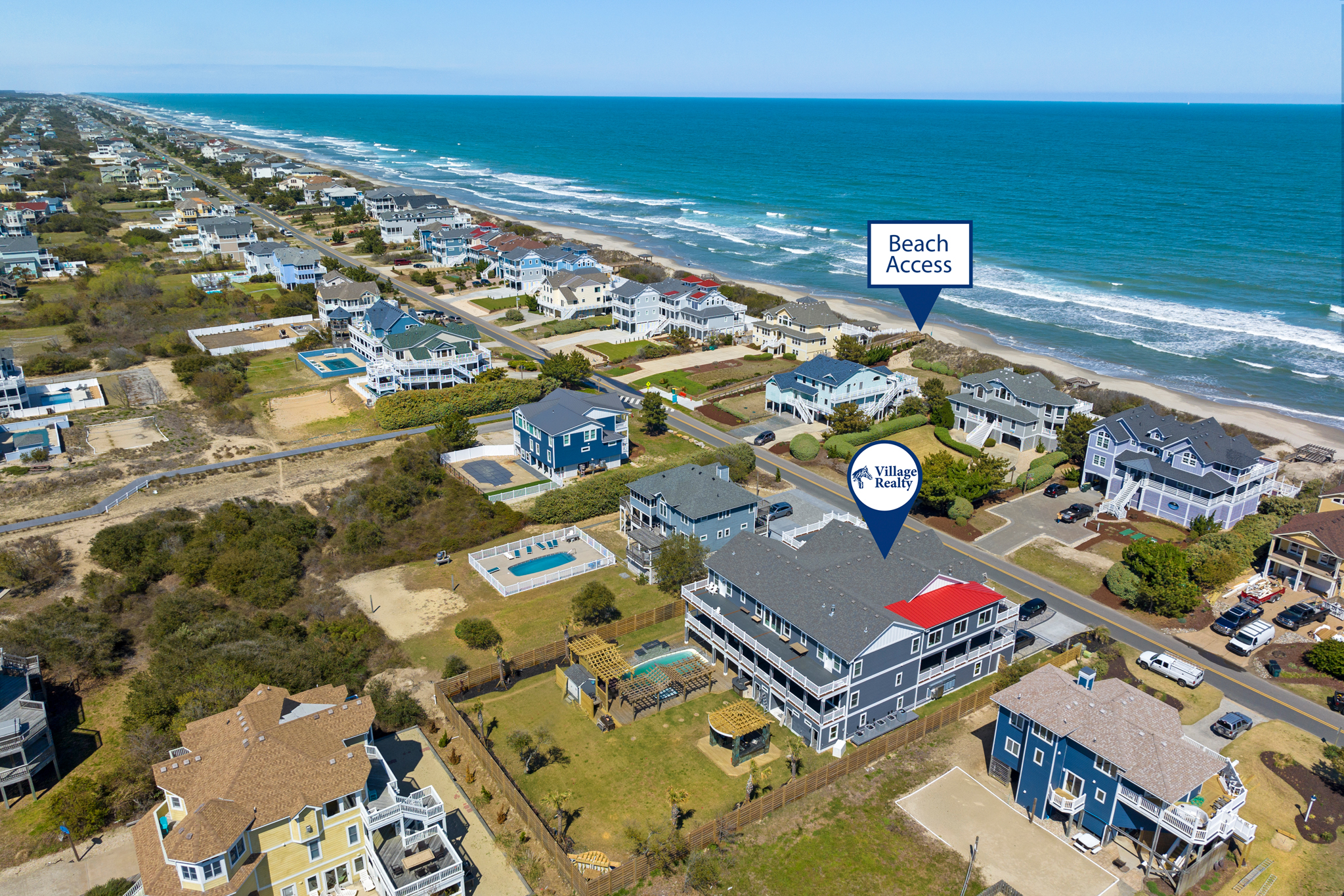 WH786: The OBX One | Aerial View to Beach Access