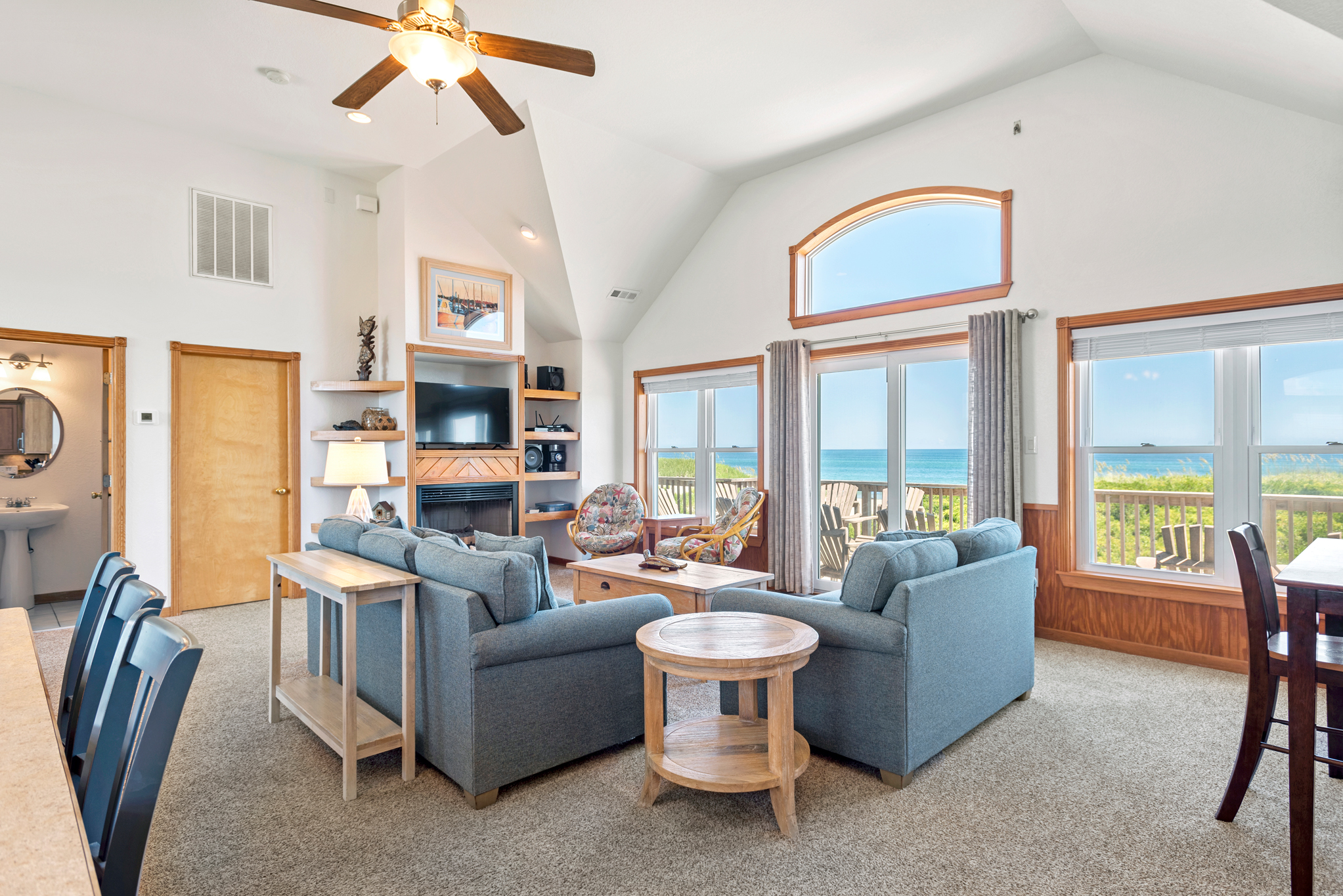 NHB1: La Tortuga | Top Level Living Area - Fireplace Not Available For Guest Use