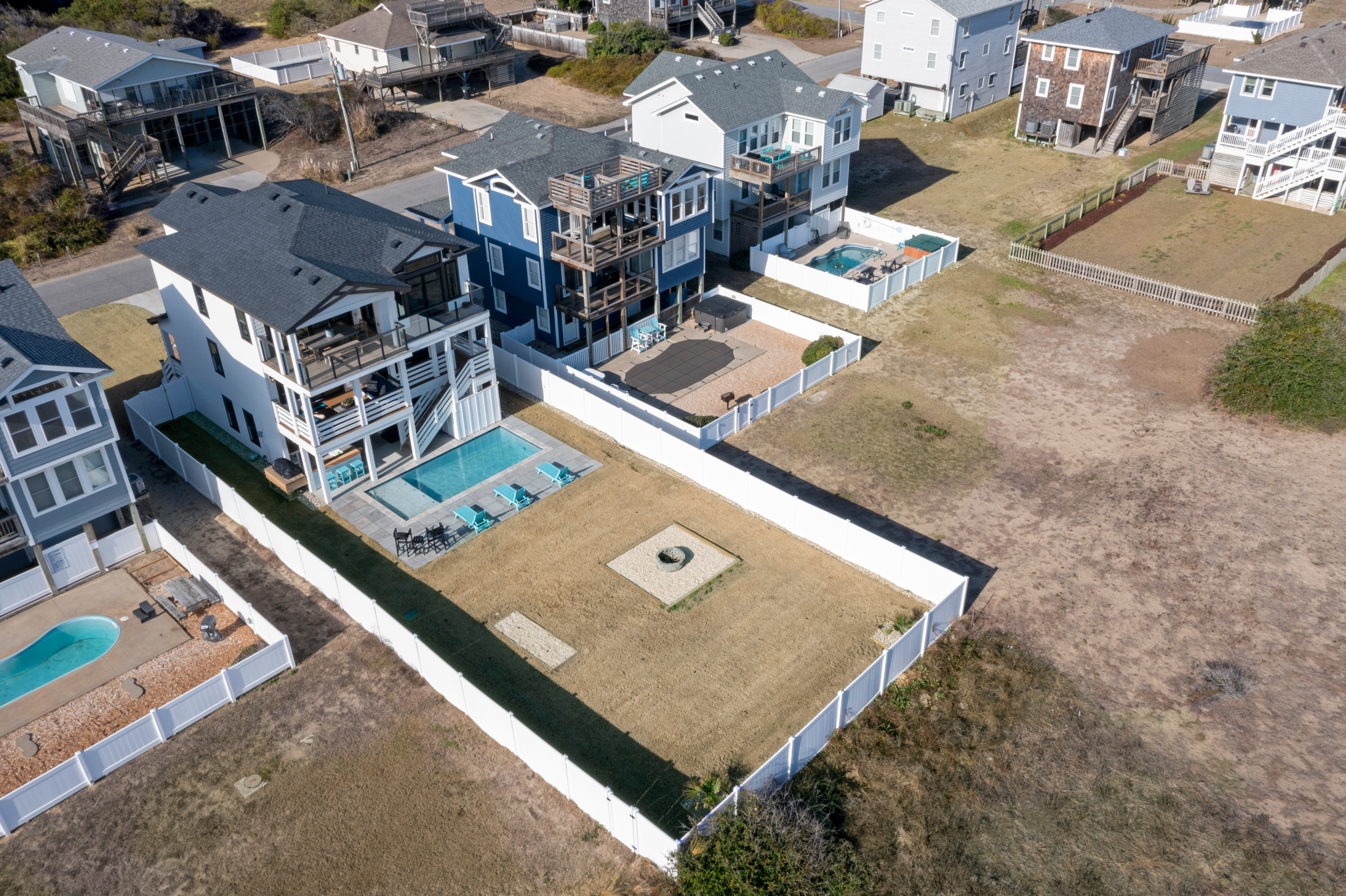 KH3521: Bourbon Beach House | Back Exterior - Aerial View
