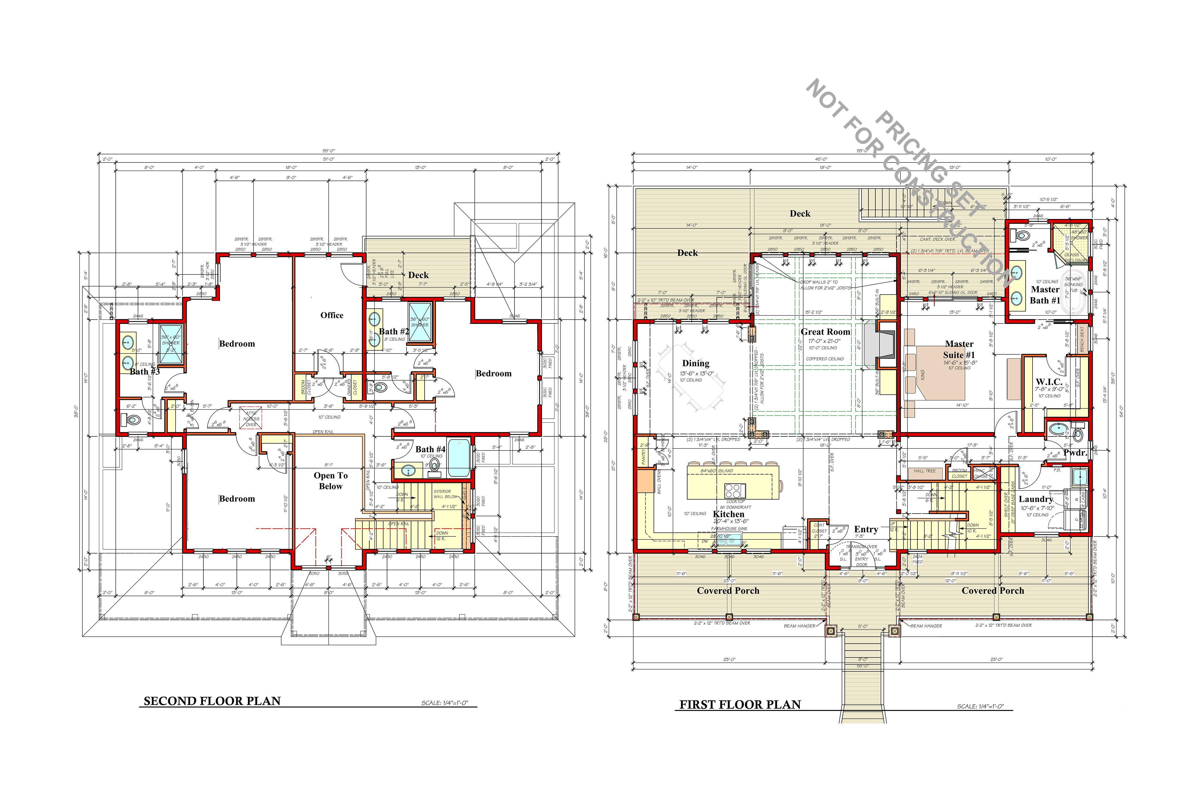 CC214: Currituck Club 214 | First and Second Level Floorplans