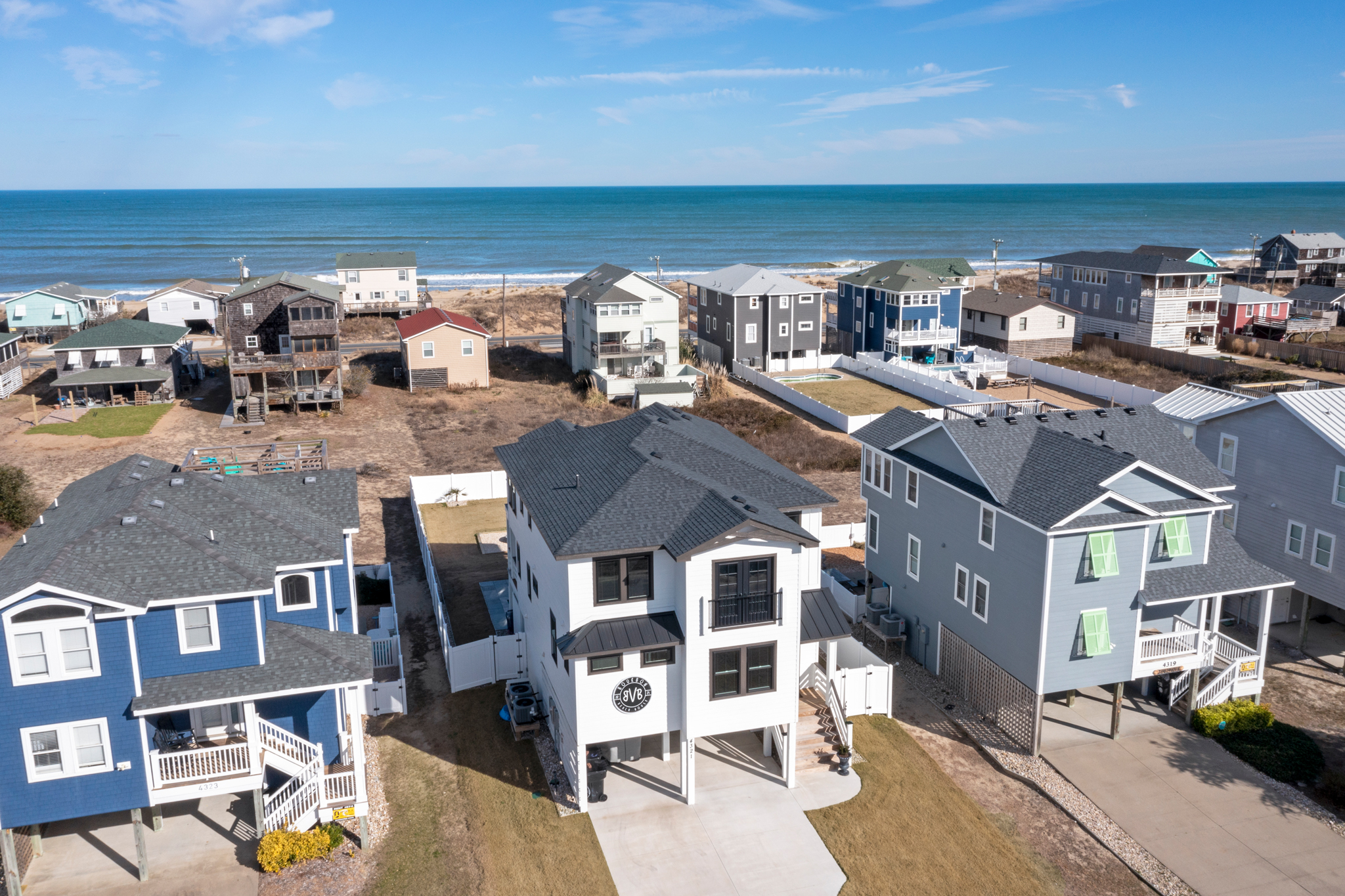 KH3521: Bourbon Beach House | Front Exterior - Aerial View