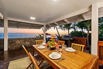 Dine al fresco on the covered lanai with front-row seats to Kona’s legendary sunsets.