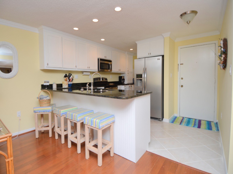 Bar Seating and Kitchen