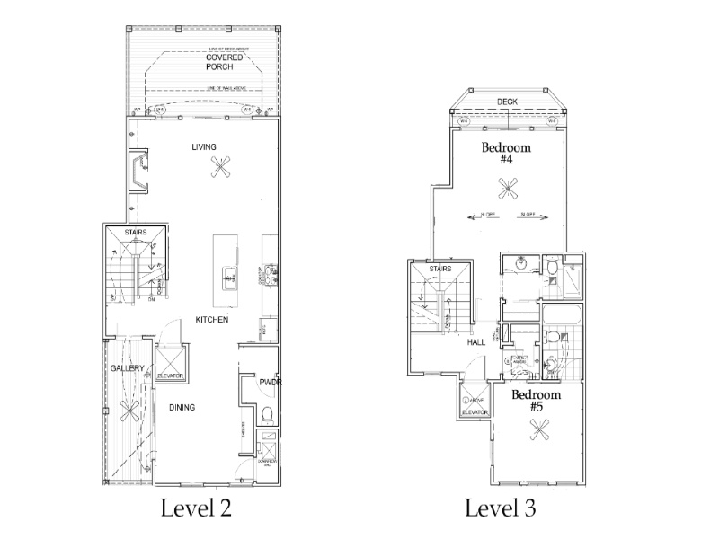 Level 2 and 3 Floor Plans