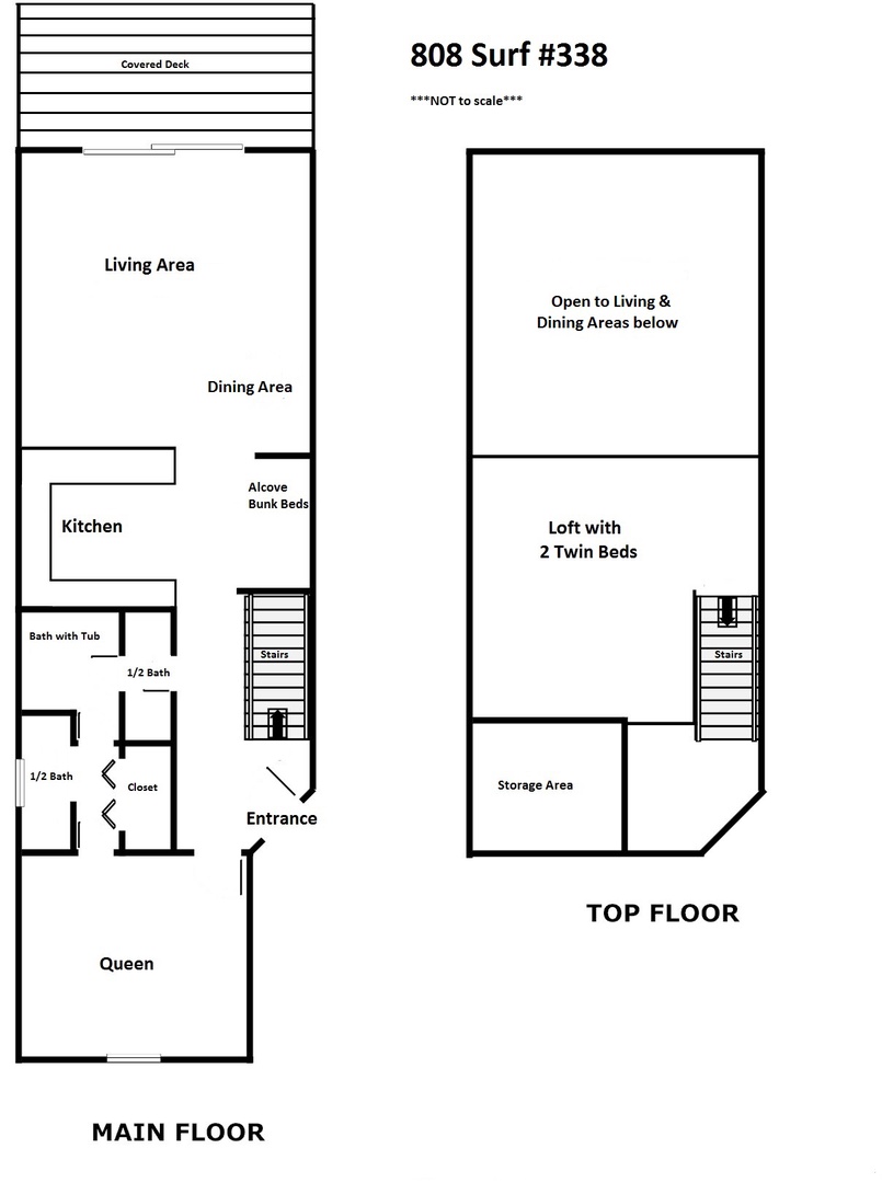 16 Surf Condo - floor plan with loft