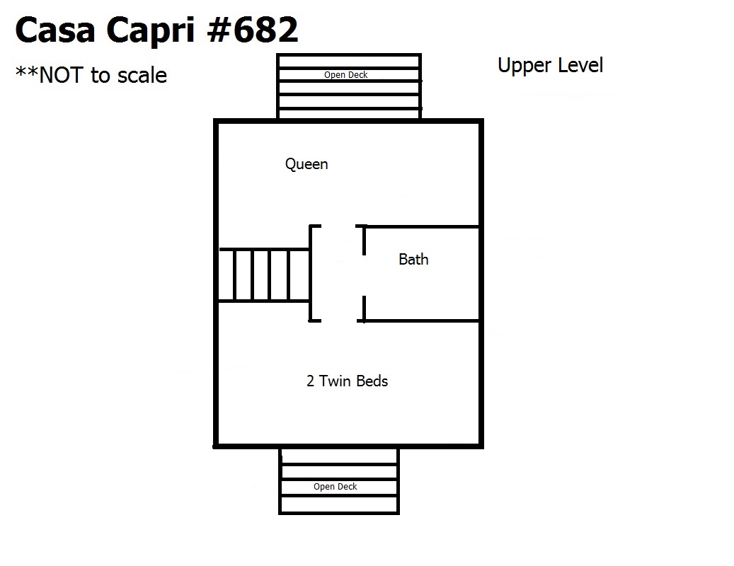 Casa Capri - upper level floor plan