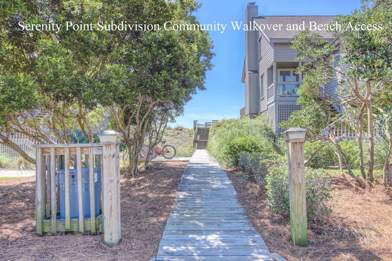 22 Serenity Point subdivision streetside entrance to beach access