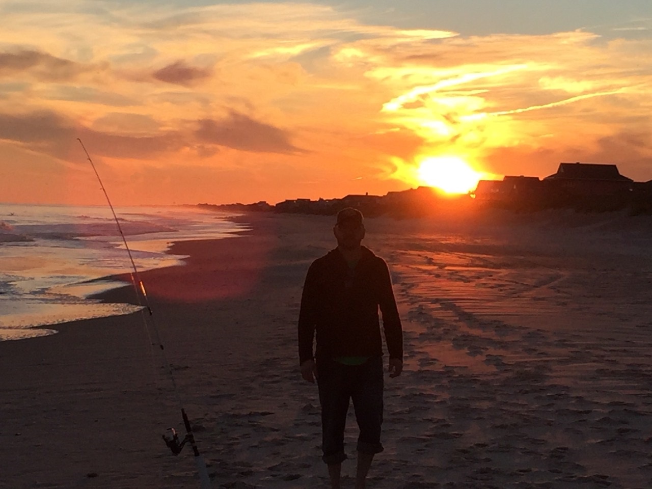 33 904 sunset fishing on the beach