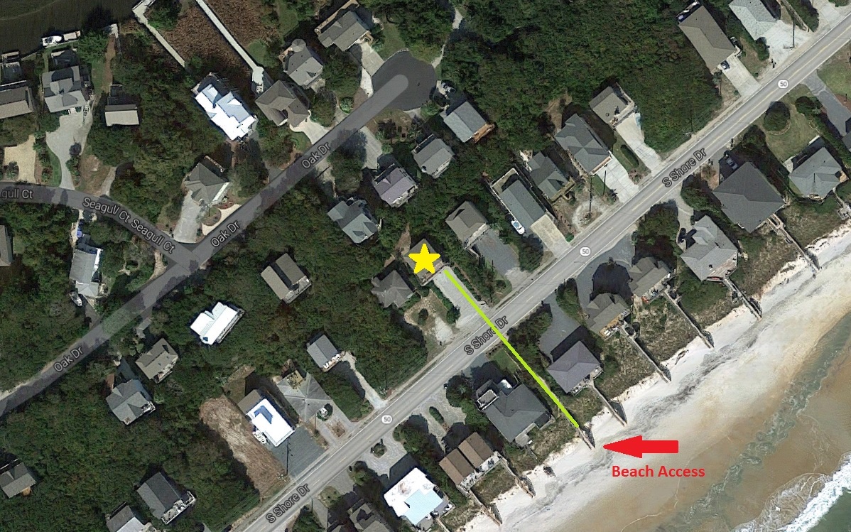 aerial of beach access
