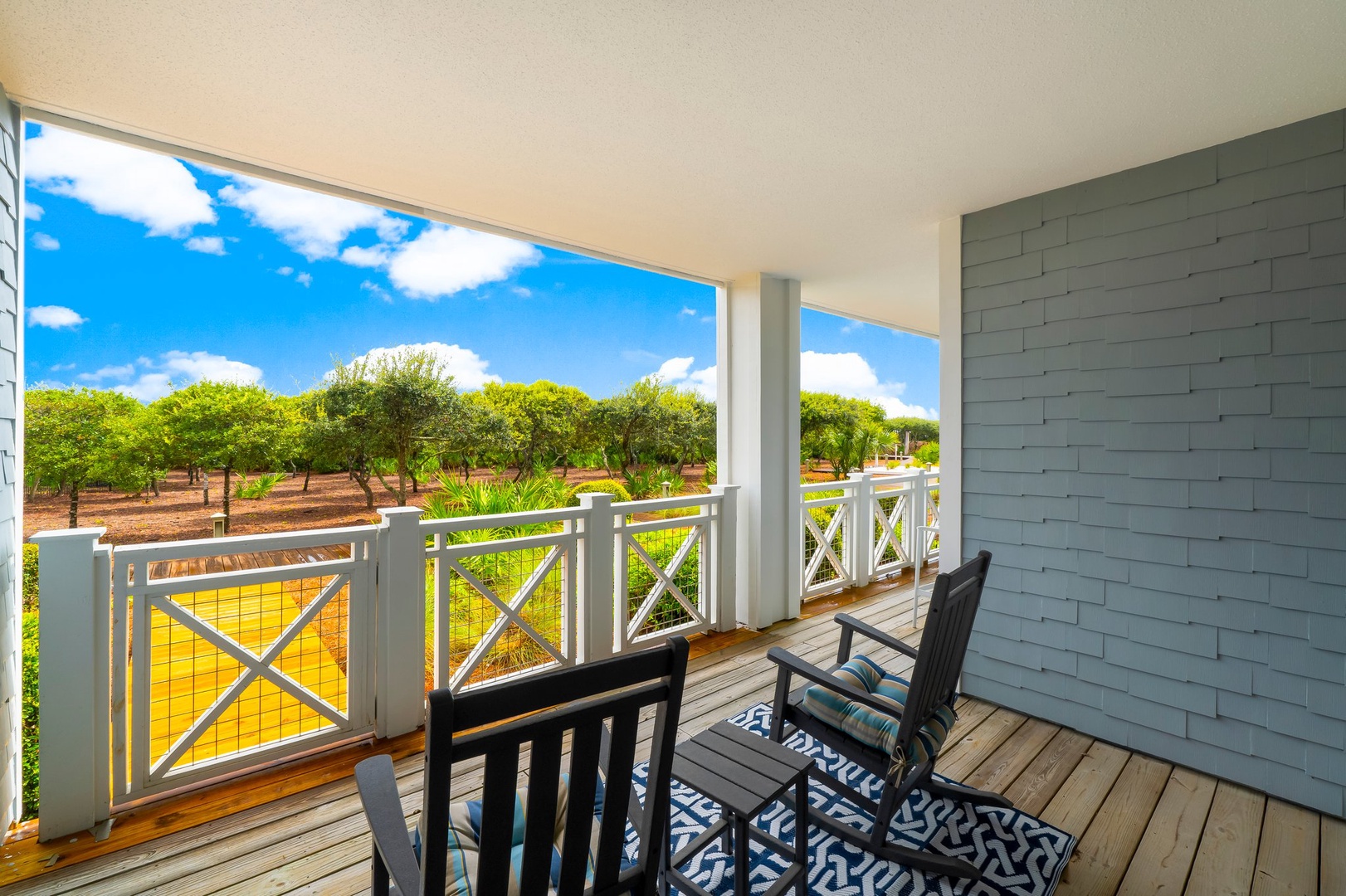 Balcony with outdoor furniture