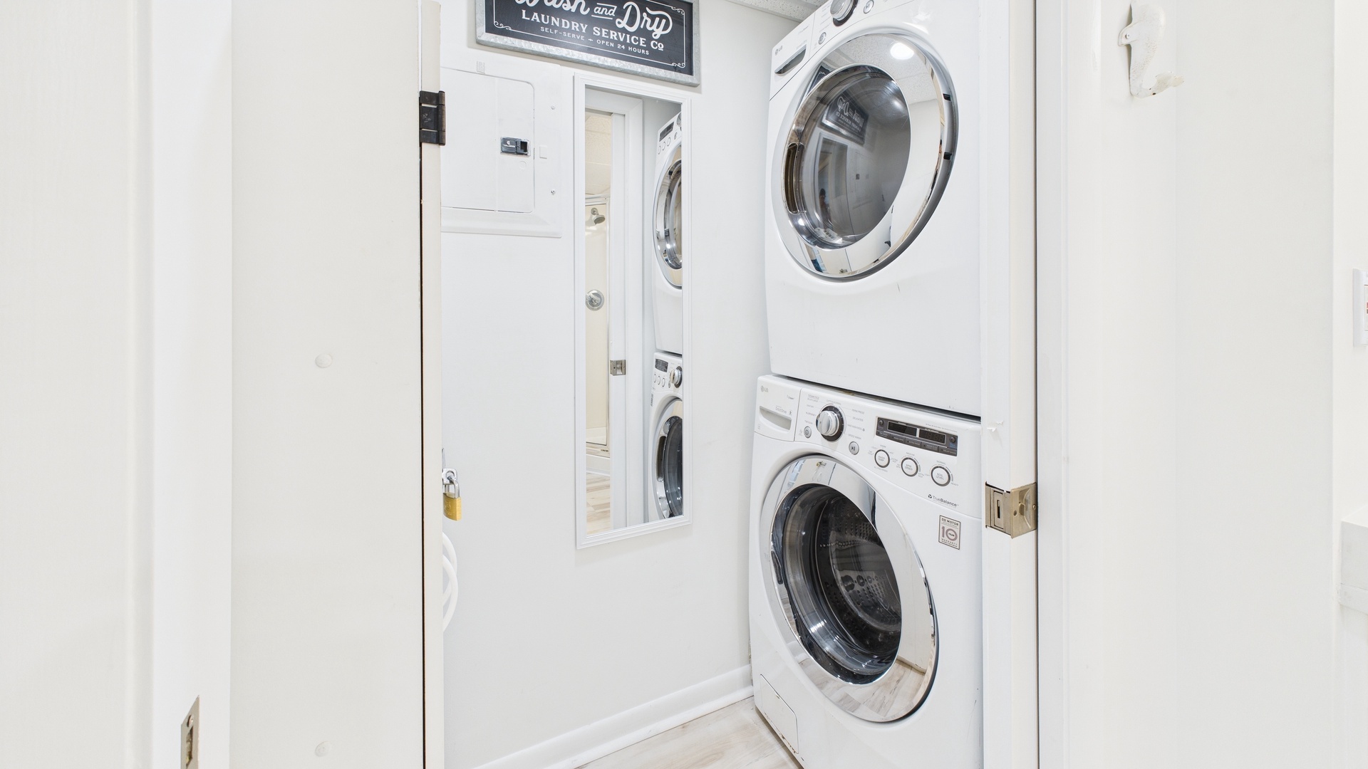 Washer and dryer machines in unit