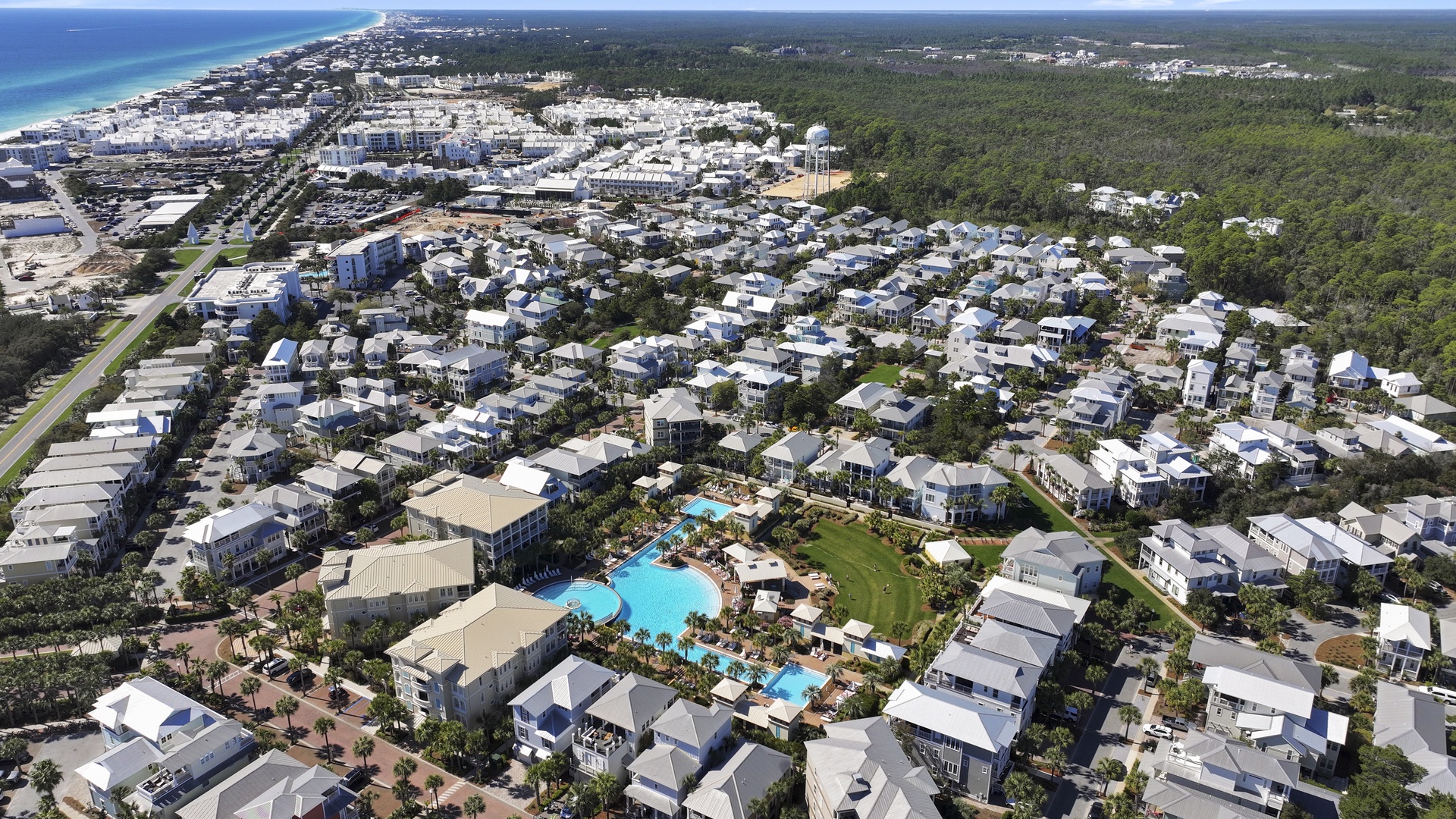 Complex aerial view