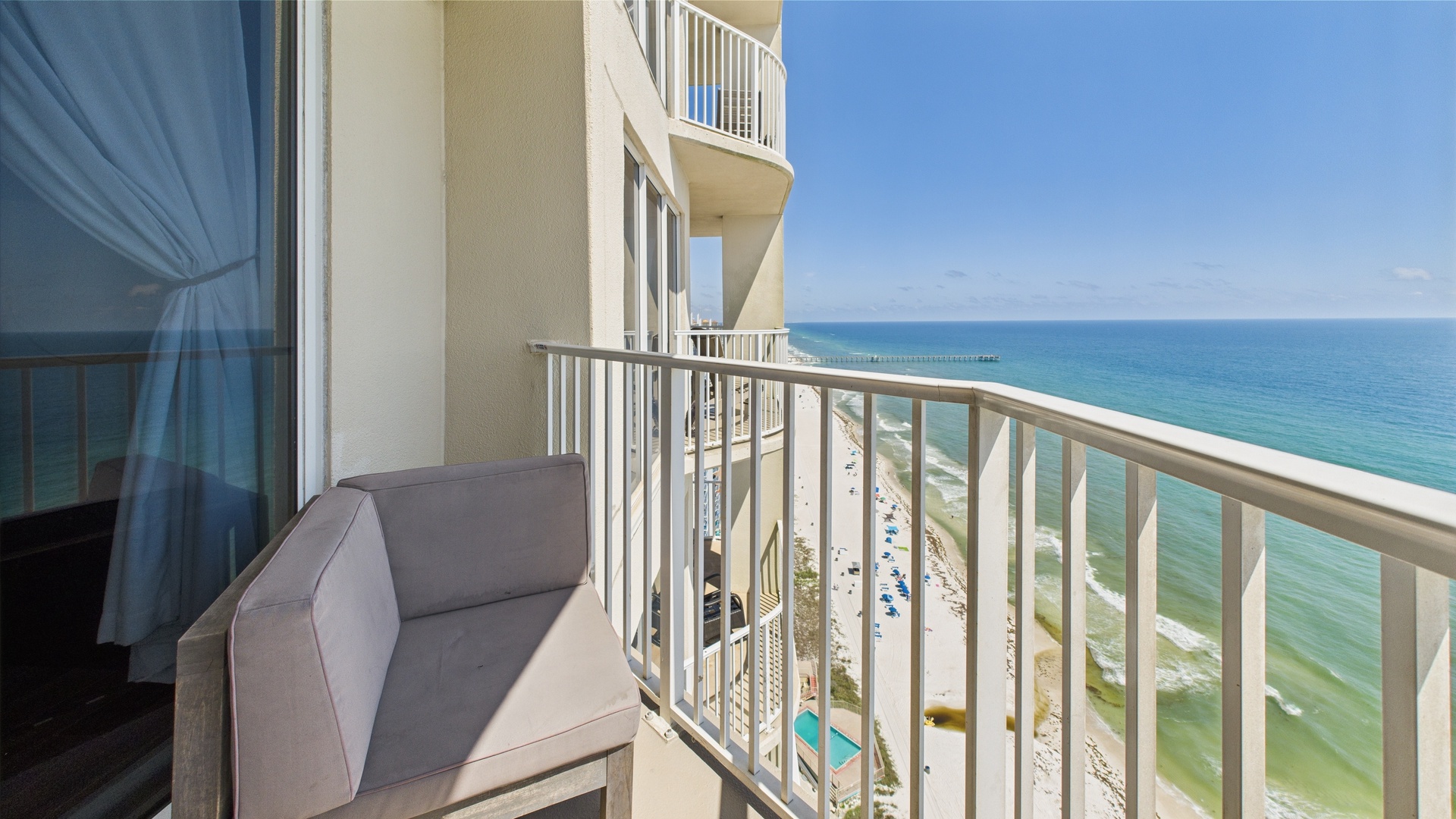 Balcony with seating and scenic views