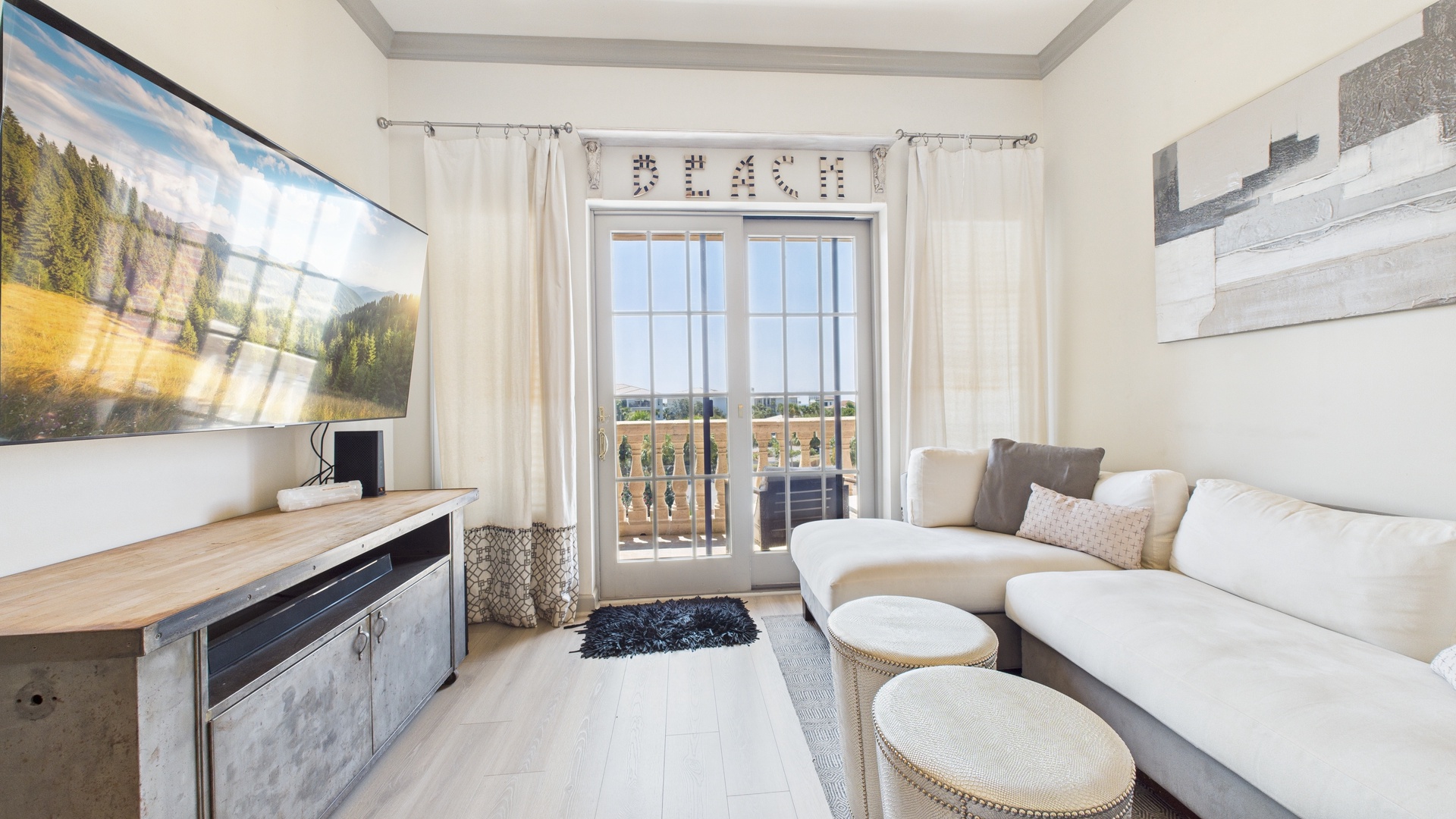 Balcony access in living area