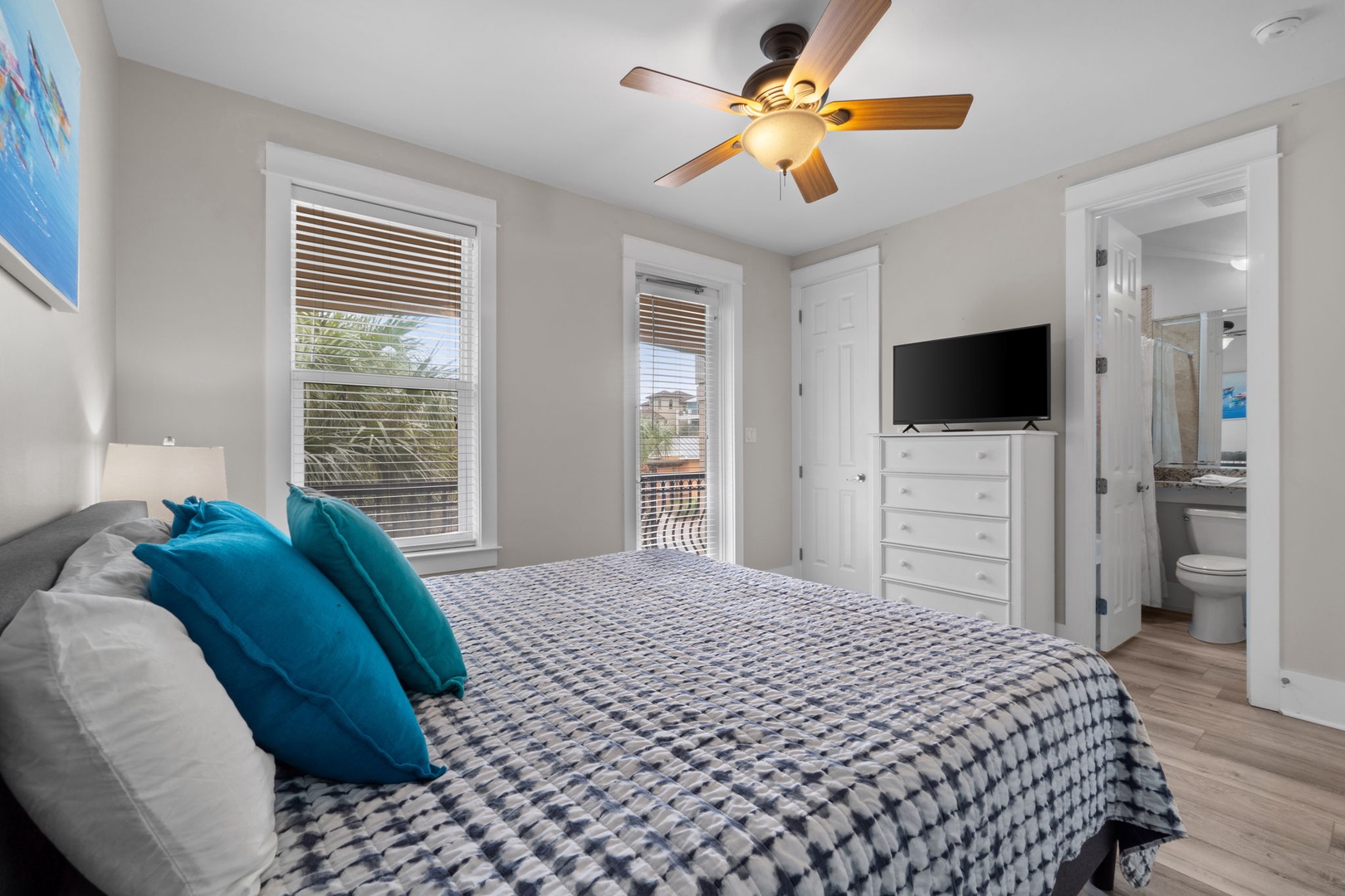 2nd floor bedroom with king bed and sleeps 2
