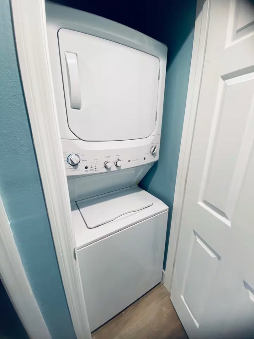 Washer and dryer machine in closet