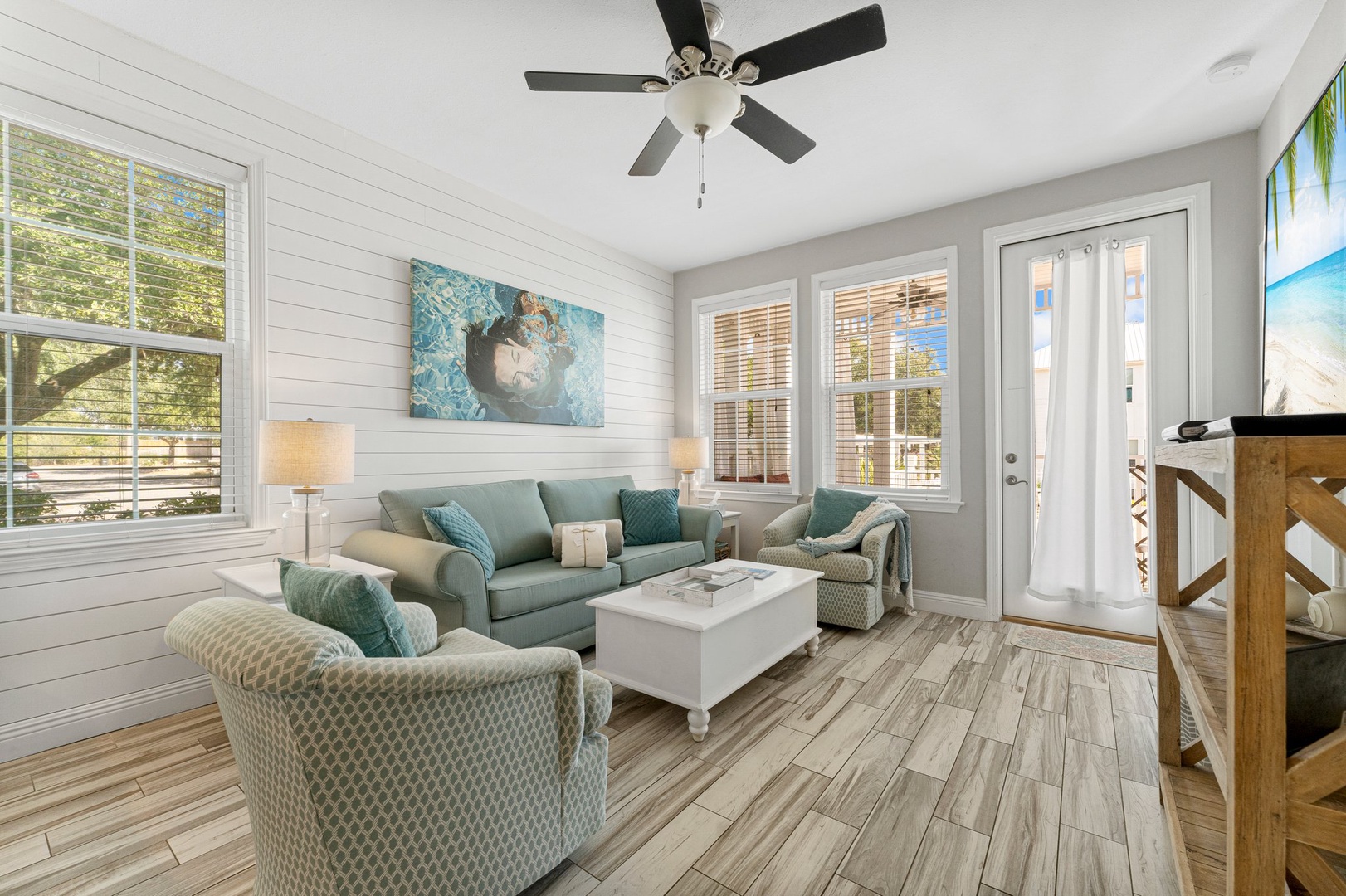 Living room with sleeper sofa