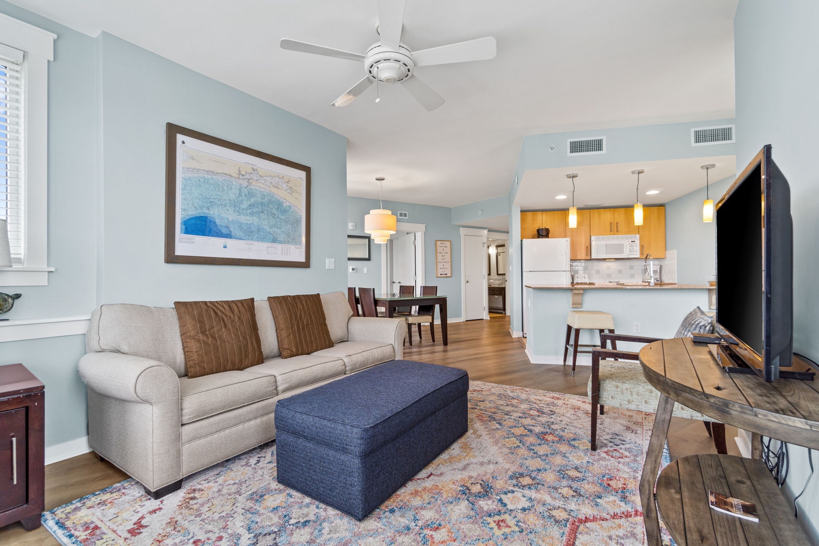 Living area with sleeper sofa